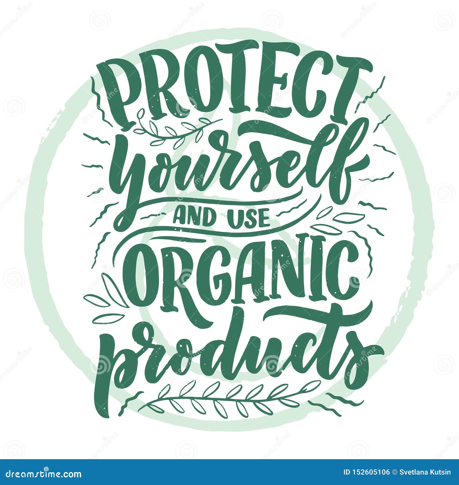 Organic Skin Care Phrase Concept Banner. Natural Cosmetic Slogan for  Presentation or Website Stock Illustration - Illustration of hand, color:  152605106