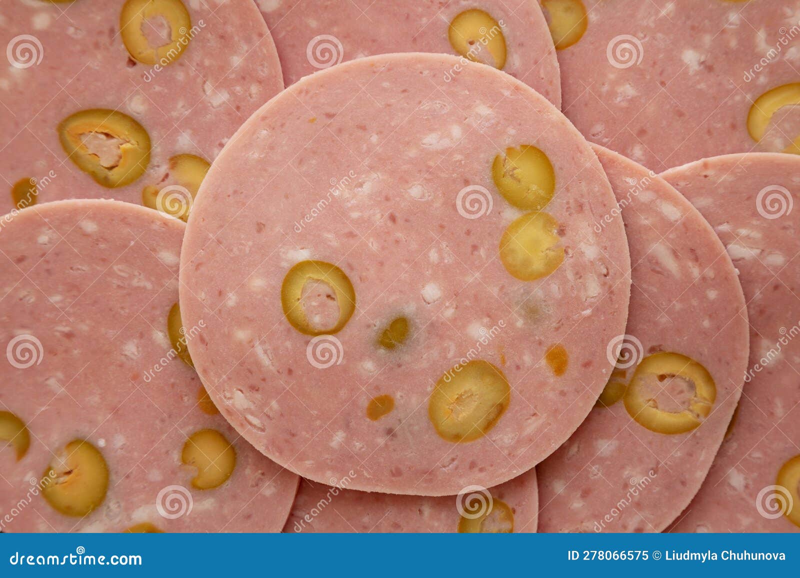Organic Sliced Mortadella with Olives Ready To Eat Stock Image Image