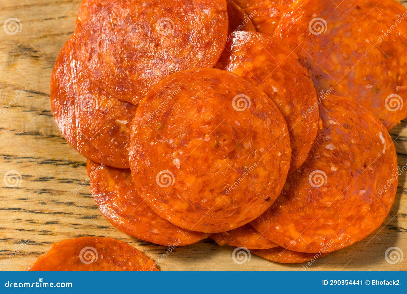 Organic Uncured Pepperoni Slices Stock Image Image of slice, organic