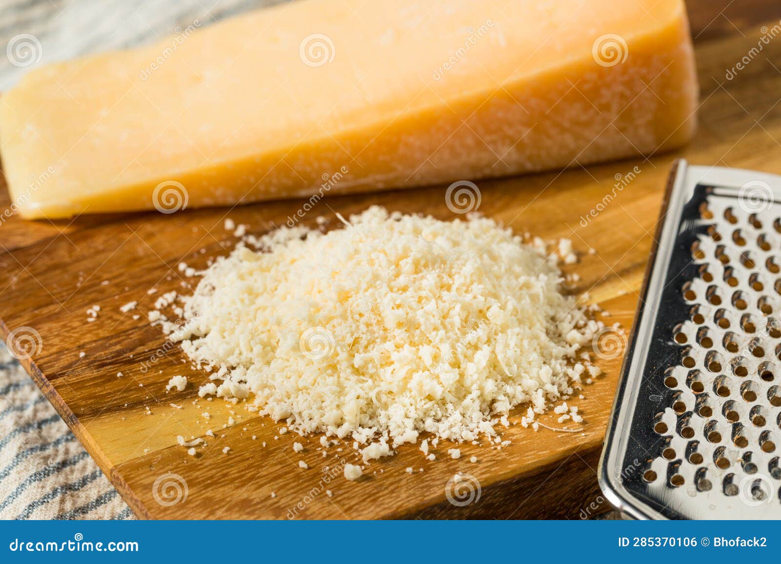 Organic White Grated Parmesan Cheese Stock Photo Image of