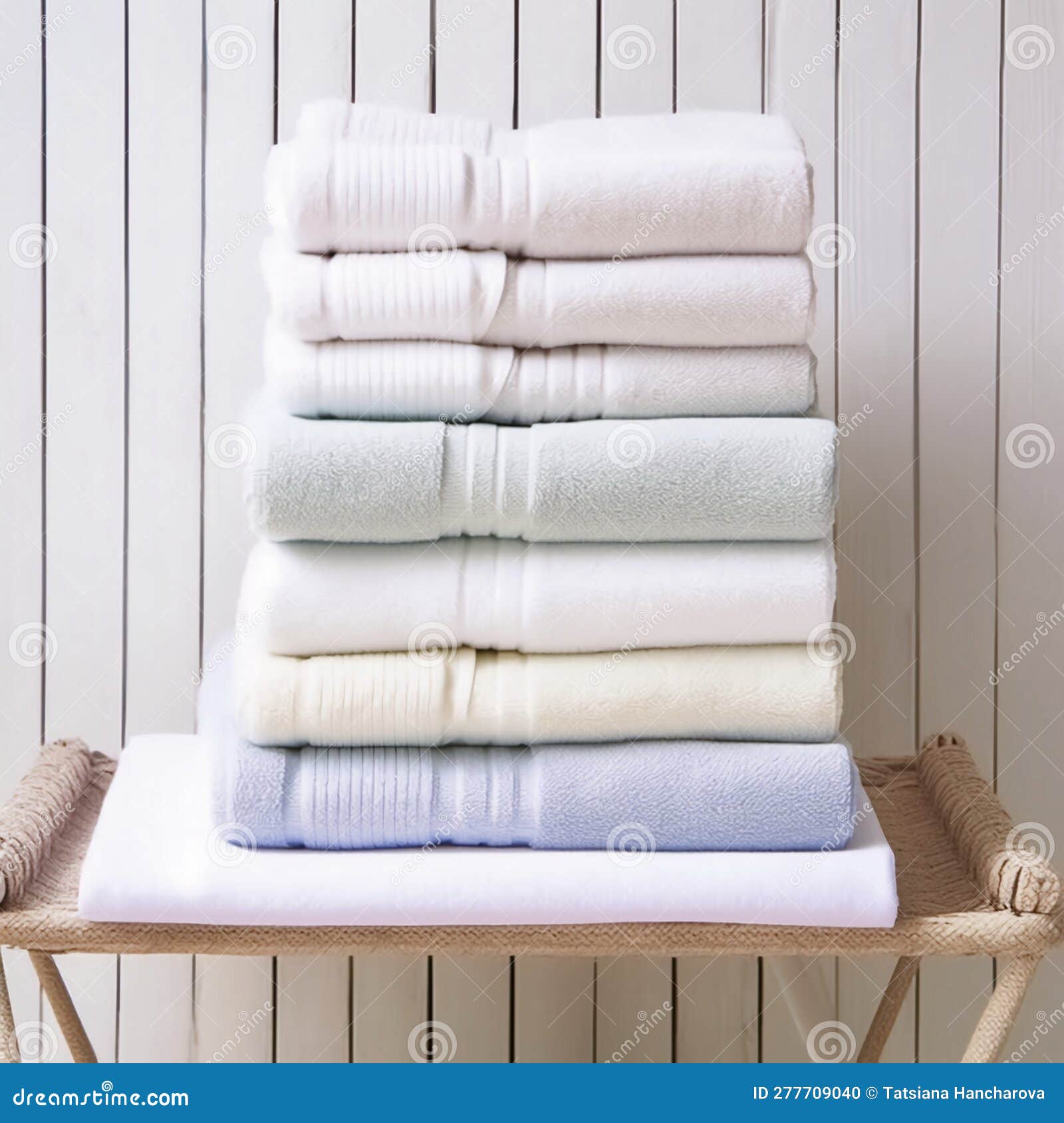 Stack Of Folded Towelsbathroom Objectsbody Care Items Stock Photo -  Download Image Now - iStock