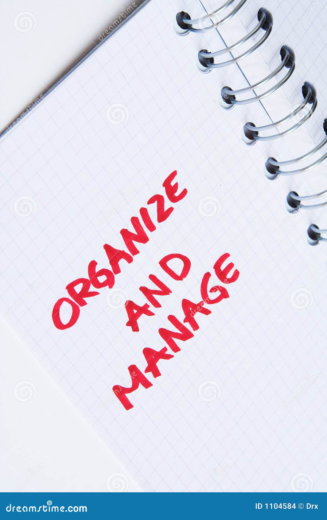 organize and manage - notebook note