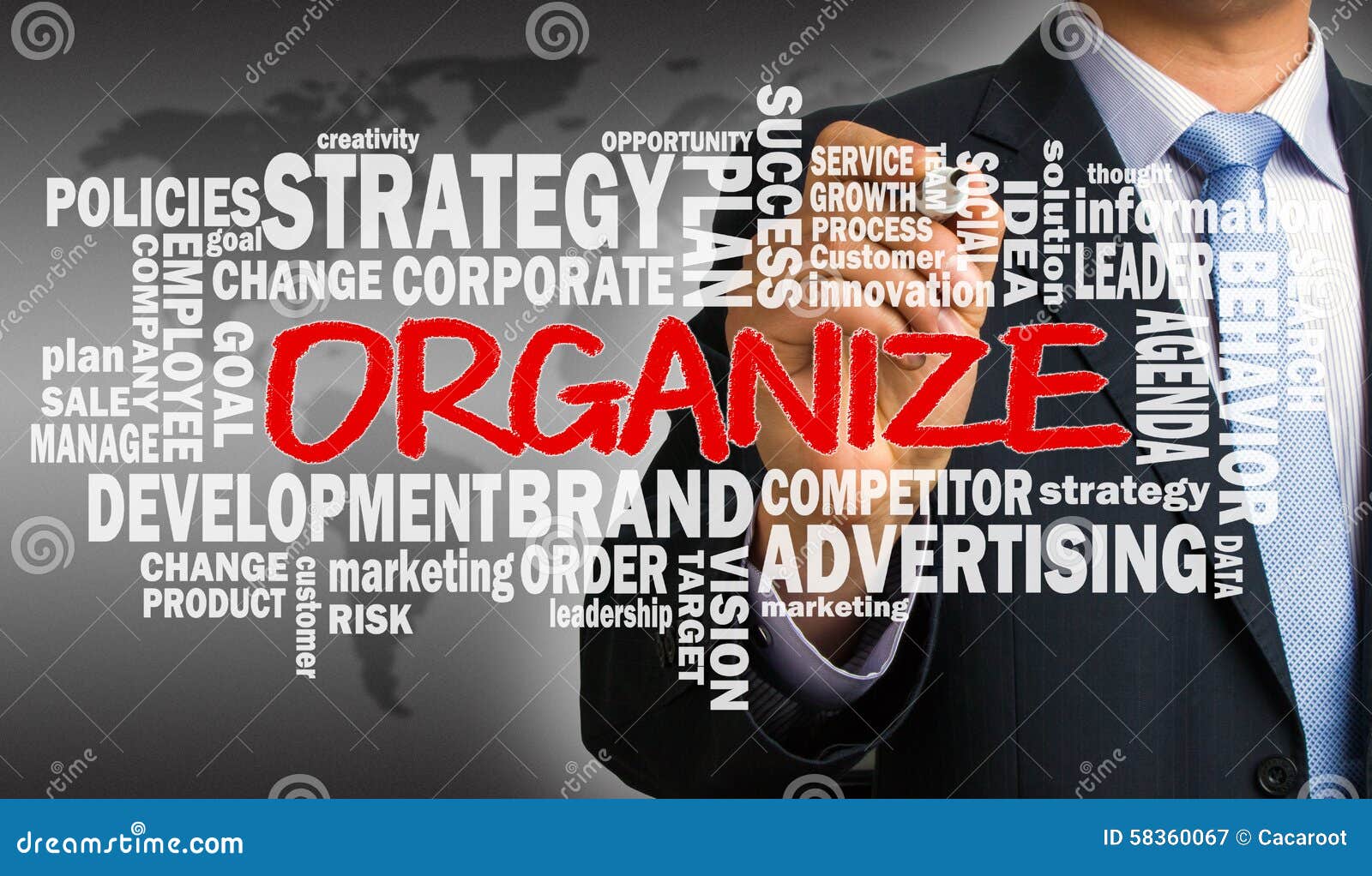 Organize Word Meaning Organizing Manage And Management Stock Photo, Picture  and Royalty Free Image. Image 45130505.