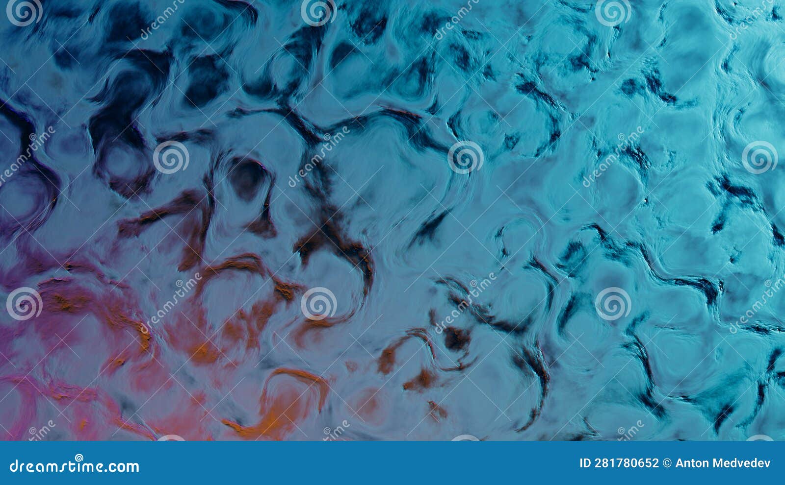 organized contour relief bg of teal and pink messy shaked colors - abstract 3d 