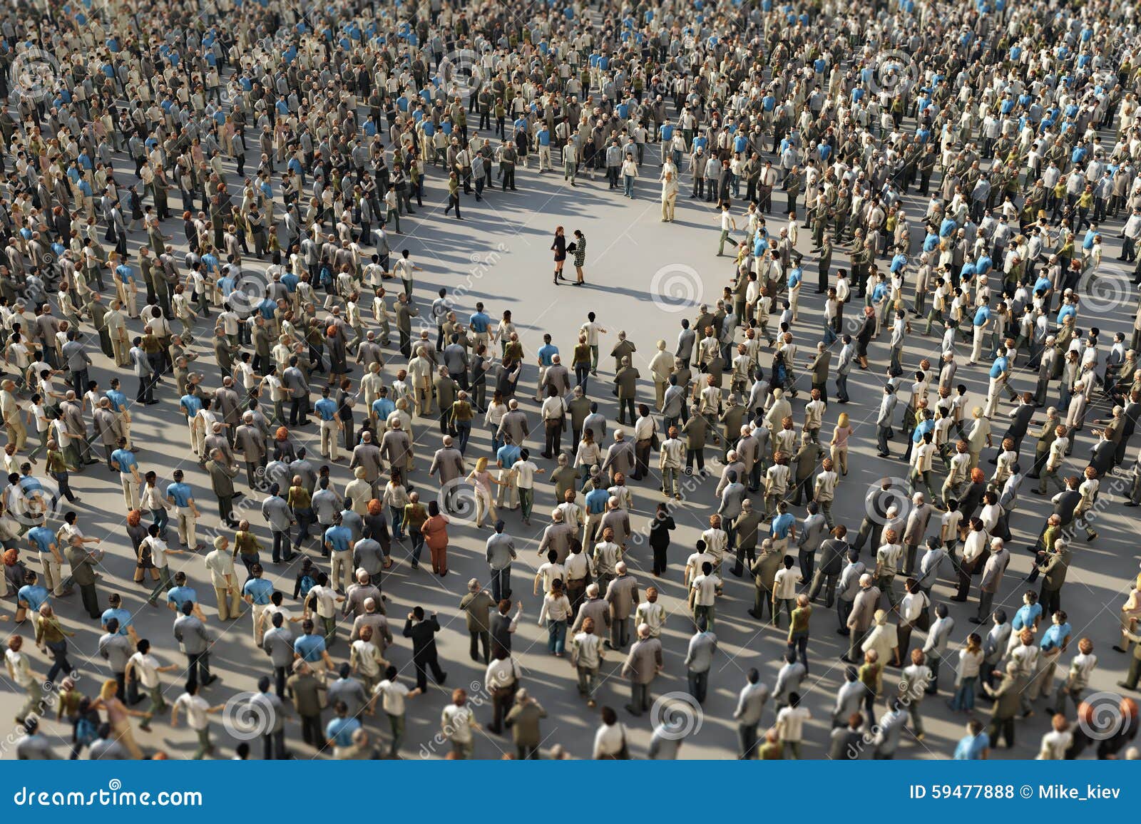 Organized a Group of People Stock Illustration Illustration of