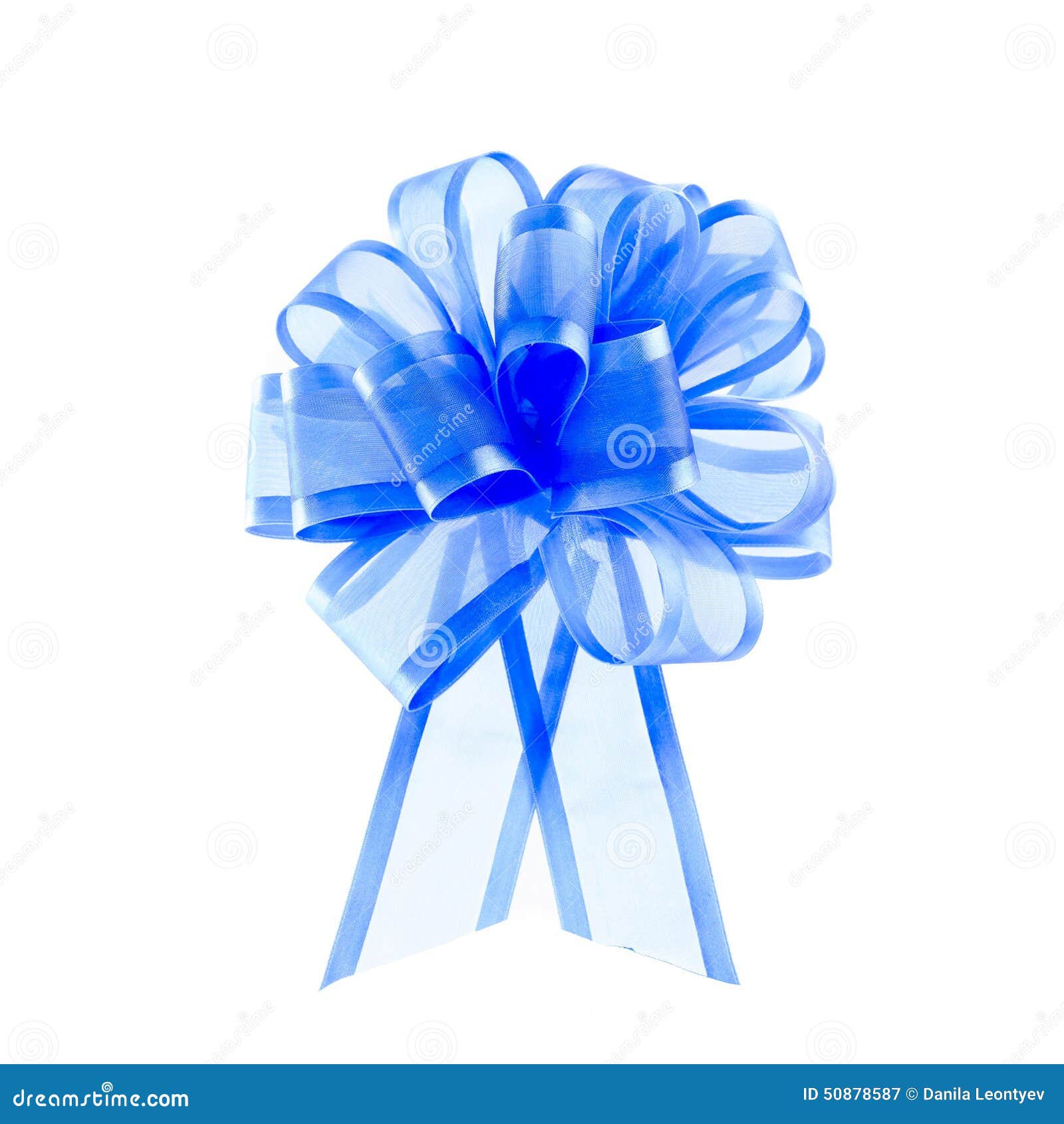 Organza ribbon bow stock image. Image of finishing, feminine 50878587