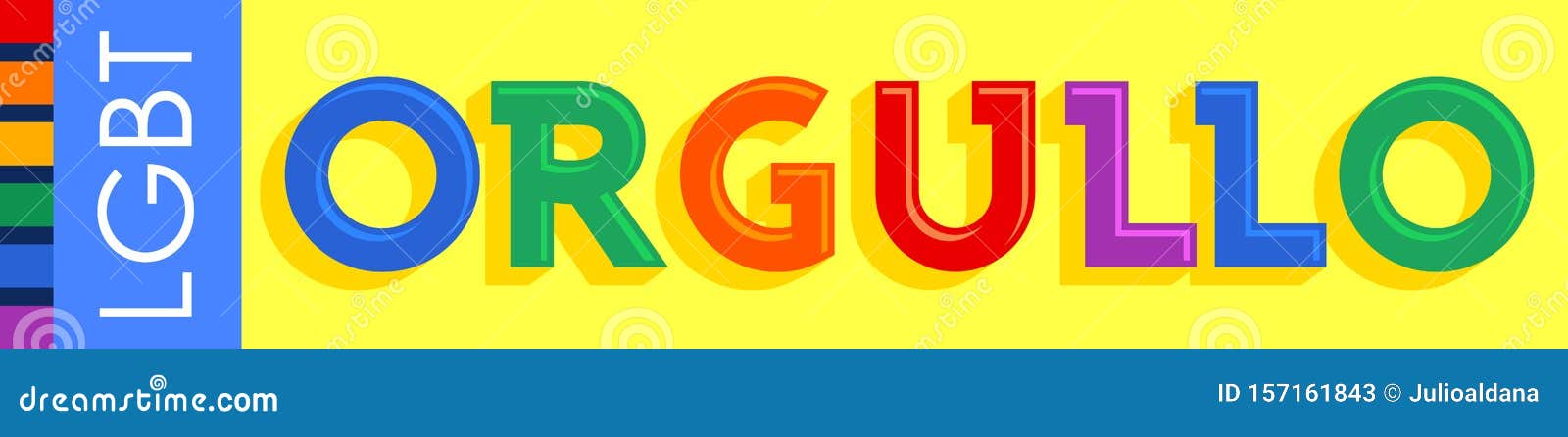 orgullo, pride spanish text lgbt  banner.