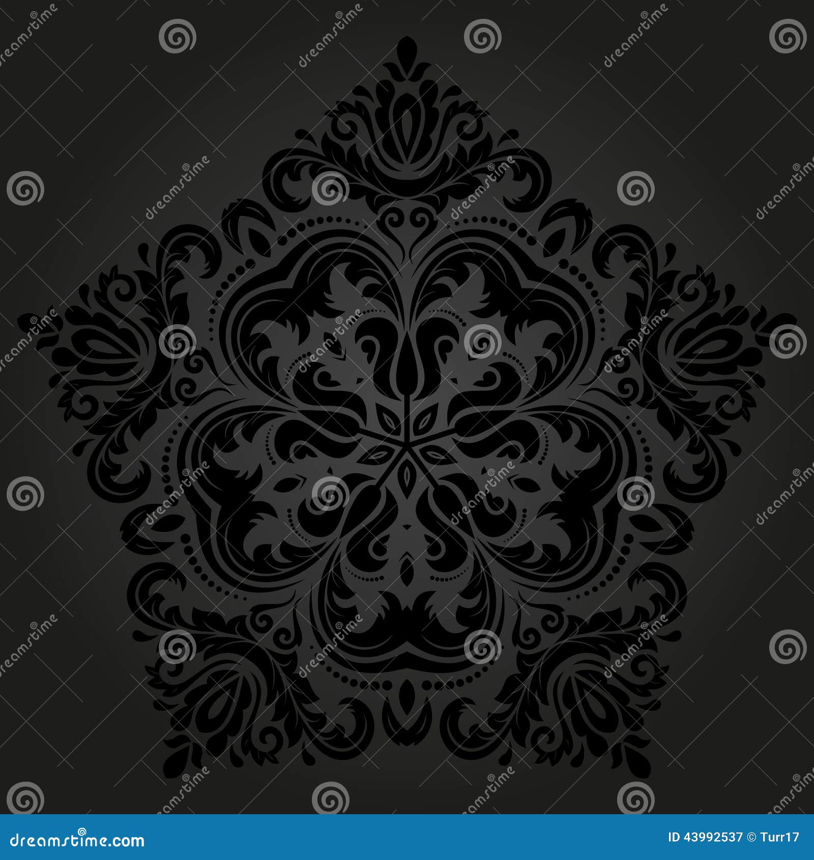 Orient Vector Pattern. Abstract Background. Oriental vector pattern with damask, arabesque and floral elements. Abstract background.
