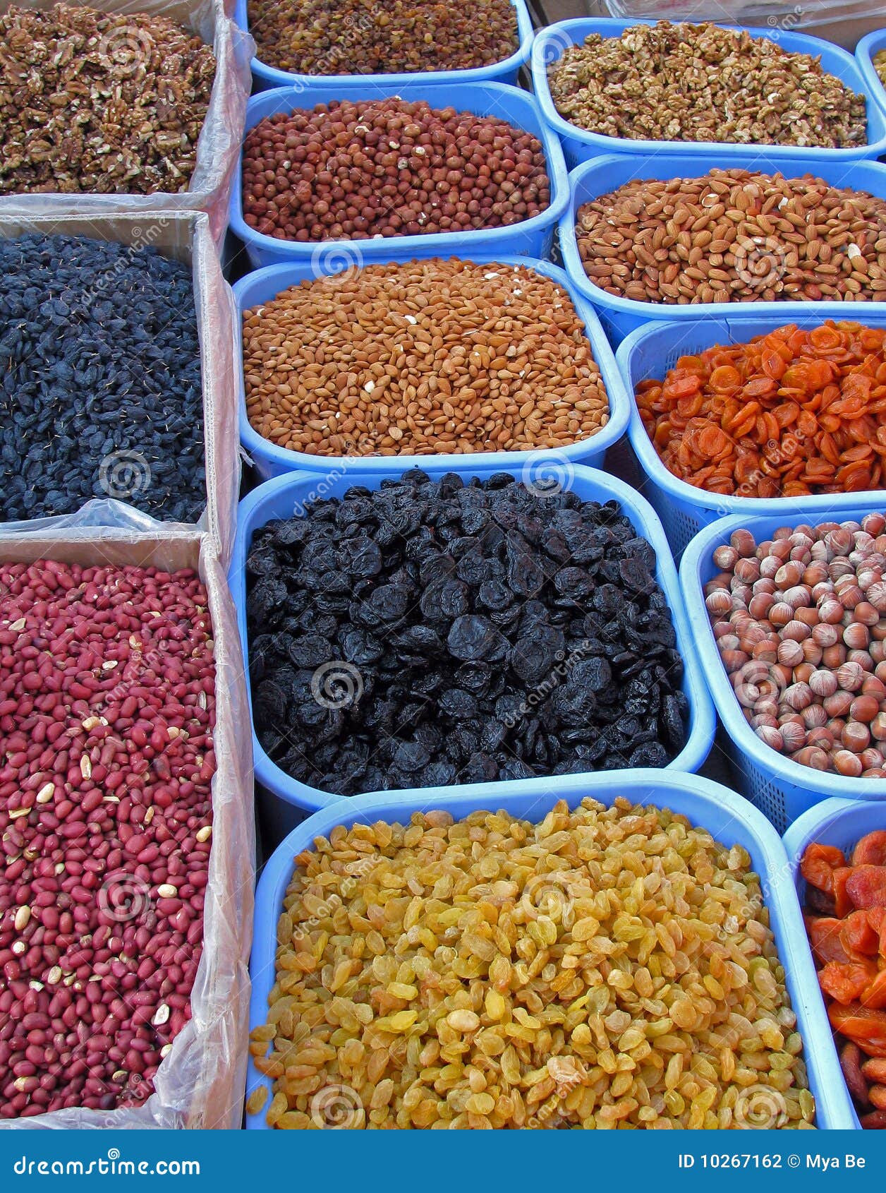 oriental bazaar objects - dry fruits and nuts