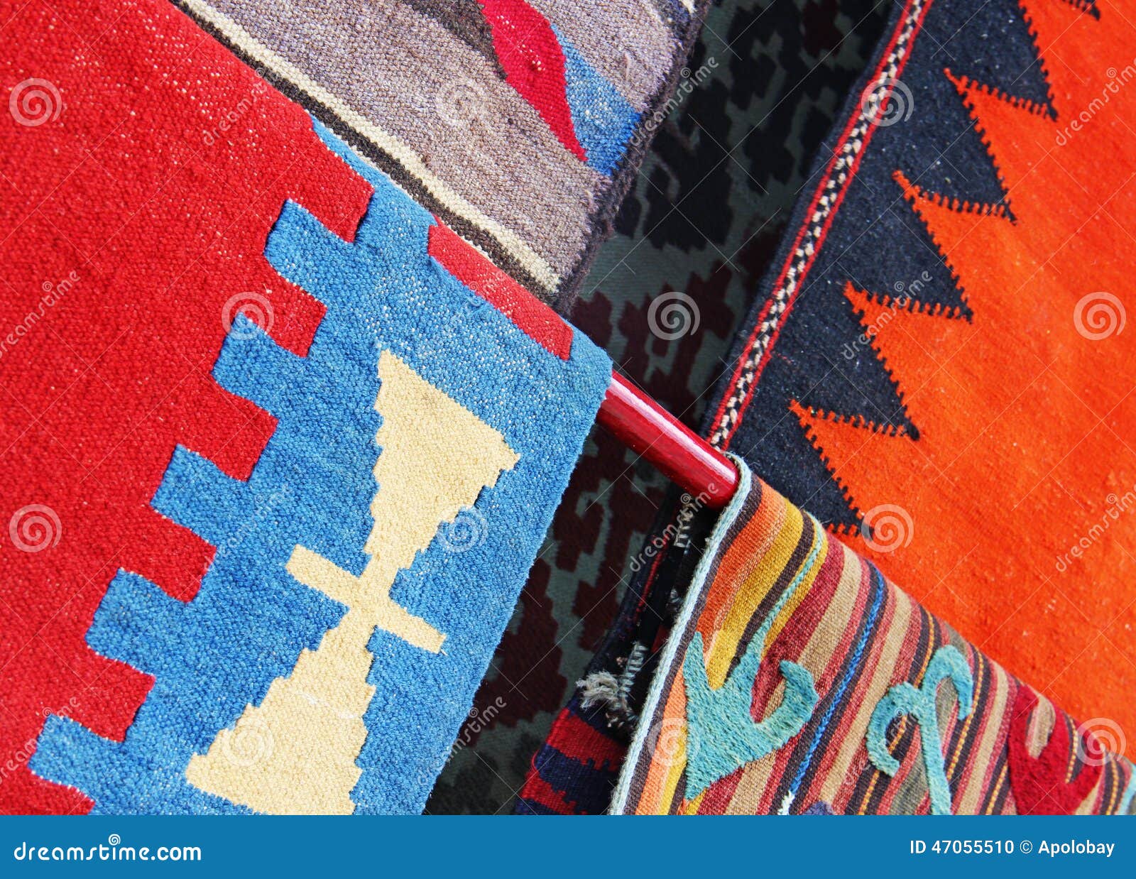 Oriental Carpets in Market. Stock Photo Image of decoration, culture