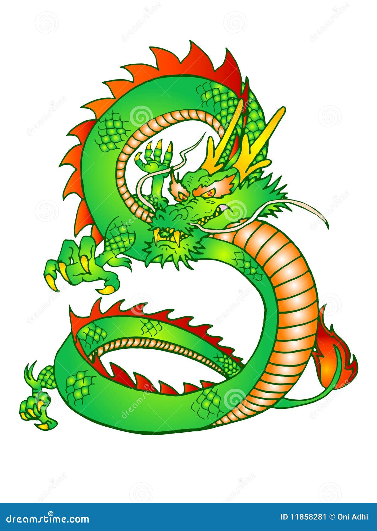 Premium Vector Oriental Dragon In Hand Drawn Style