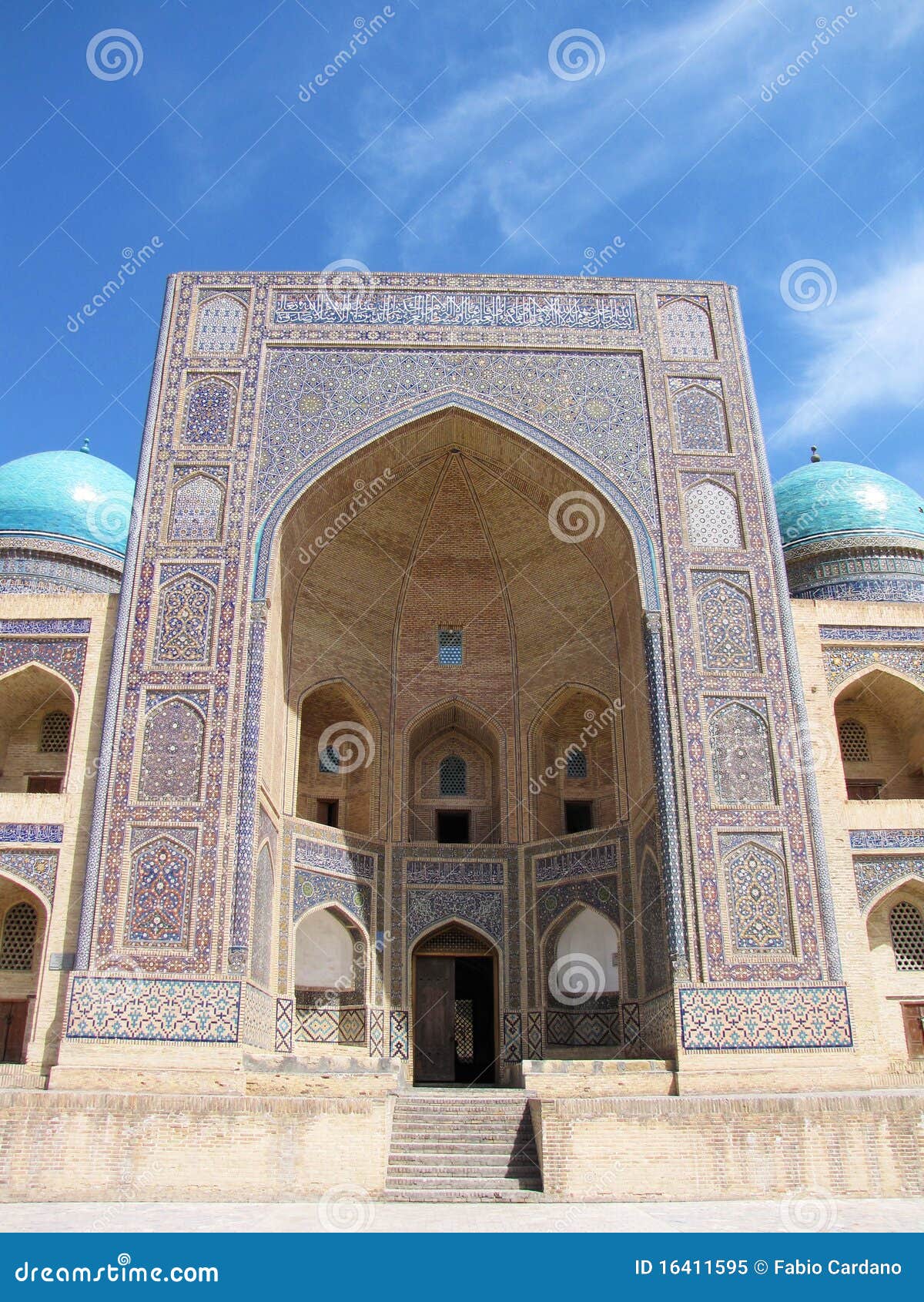 Oriental facade stock image. Image of uzbekistan, minaret - 16411595