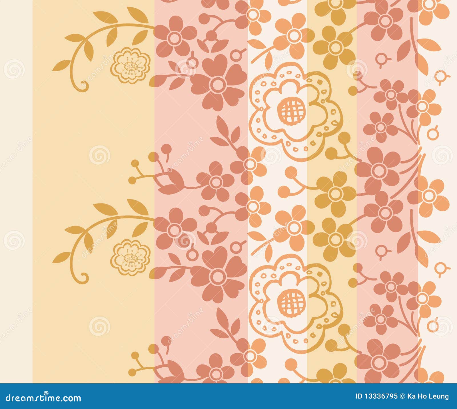 Oriental Floral Pattern stock vector. Illustration of design 13336795