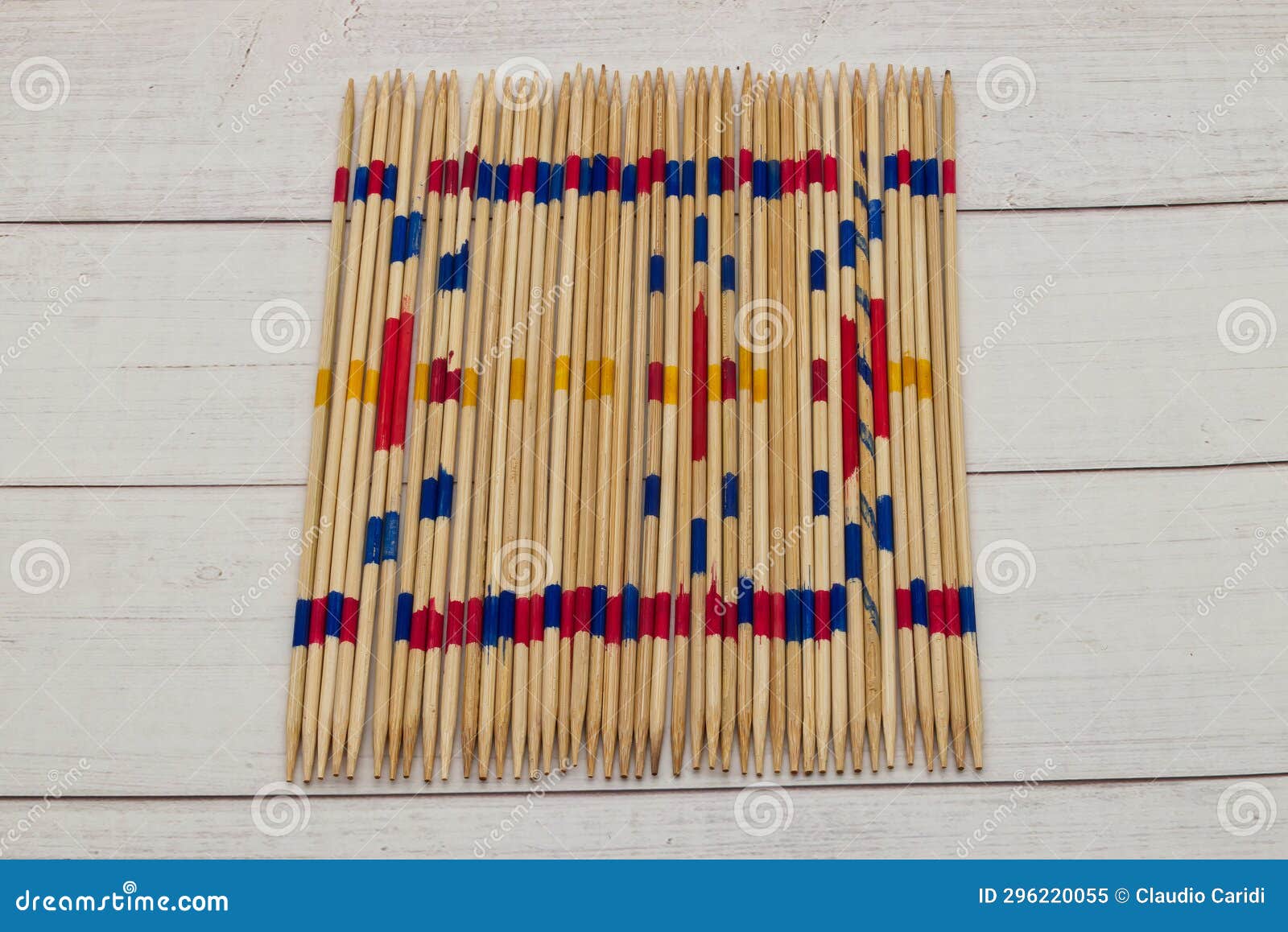 Oriental Game of Mikado, Shanghai Game. Colored Pick Up Sticks