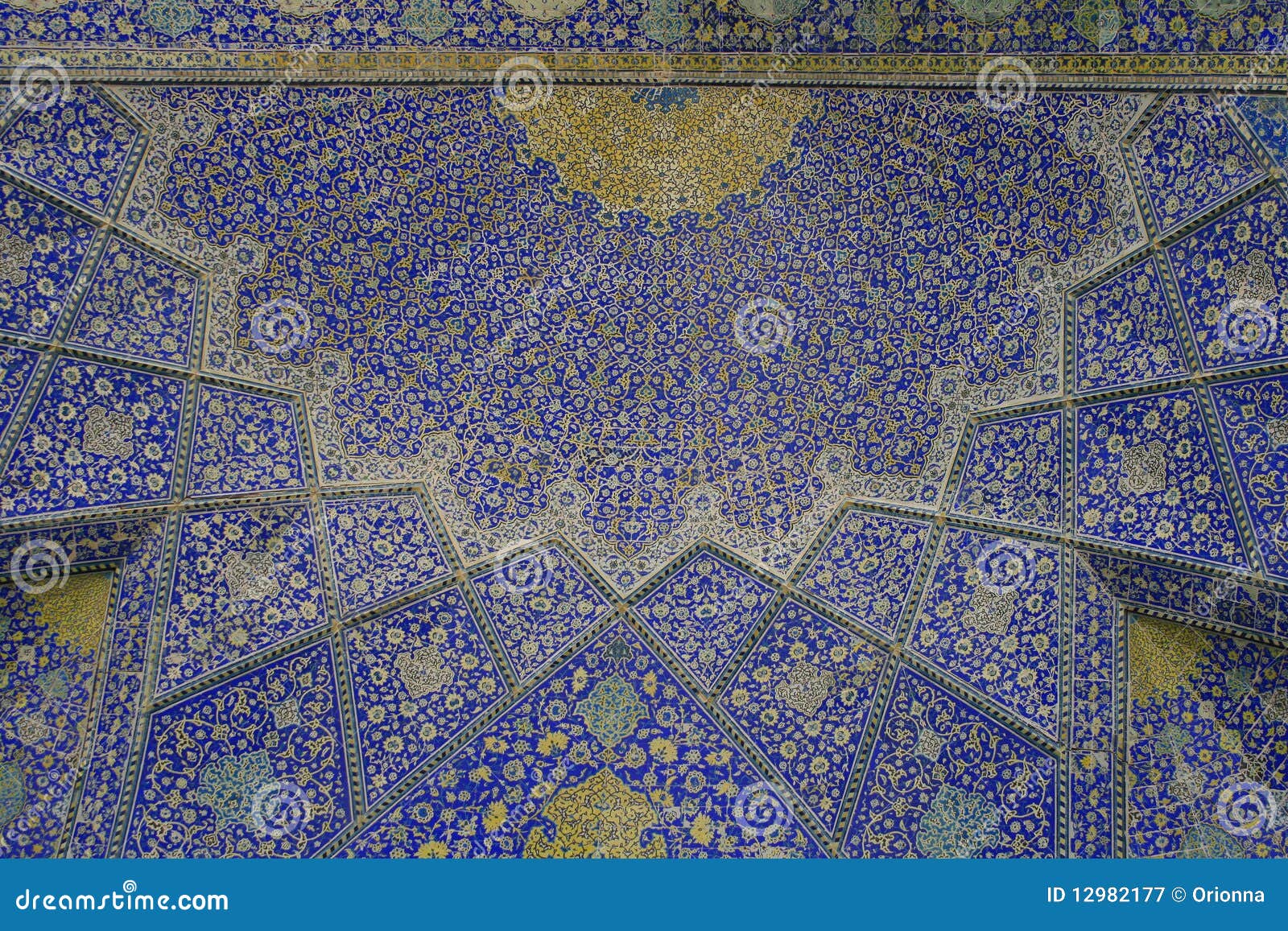 oriental ornaments, isfahan mosque, iran