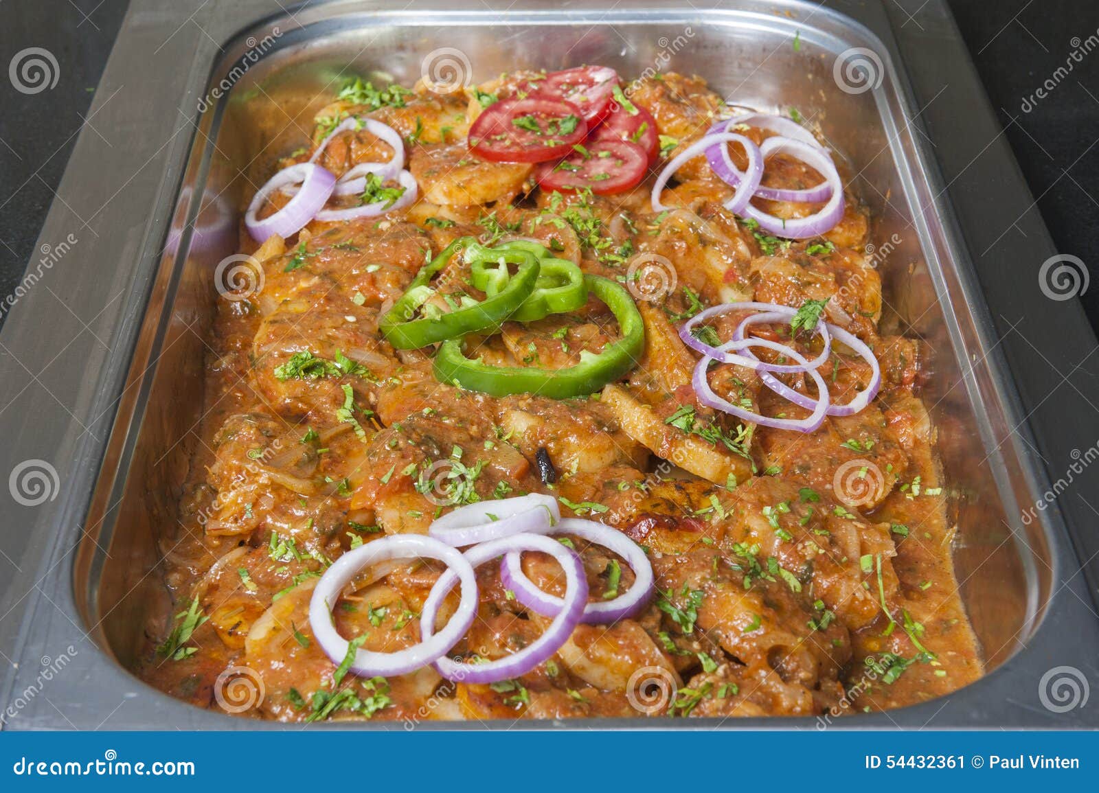 Oriental Potato Dish at a Restaurant Buffet Stock Image - Image of