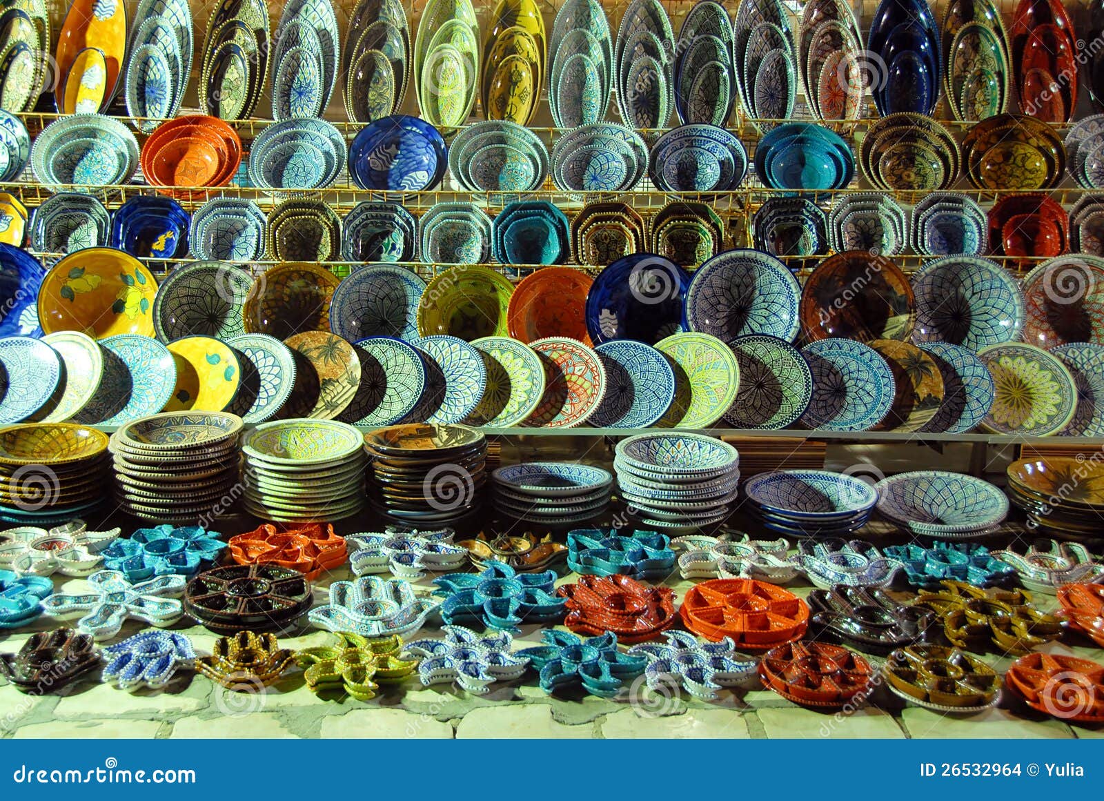 Oriental pottery store stock photo. Image of retail, craft 26532964