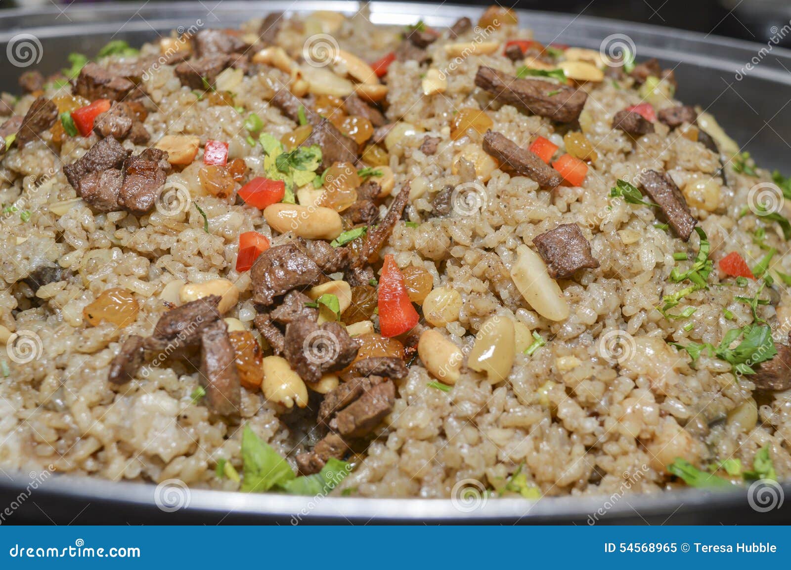 Oriental Rice at a Hotel Restaurant Buffet Stock Image Image of tray