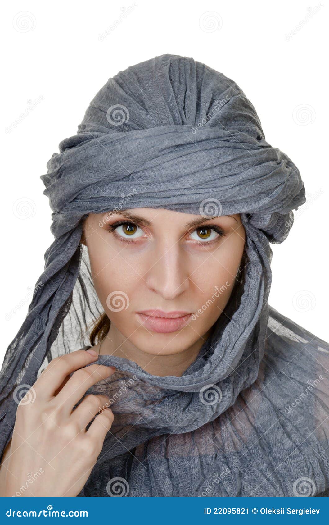 Oriental Style Woman in Shawl Stock Image Image of clothing, exotic