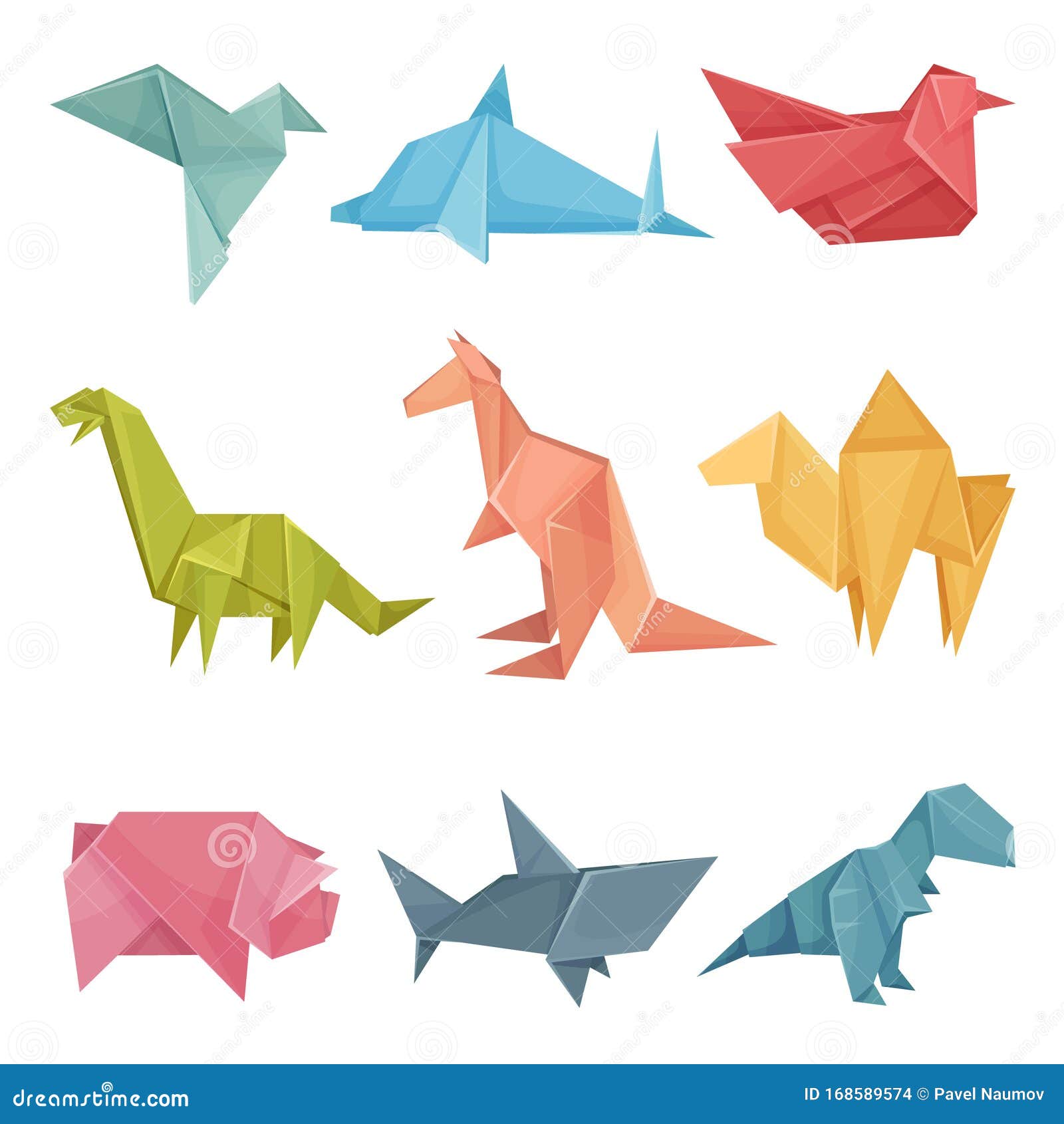 Origami Animals Vector Set. Colorful Art of Paper Folding Stock Vector - Illustration of concept, folding: 168589574 Origami Animals Vector Set. Colorful Art of Paper Folding Stock Vector - Illustration of concept, folding: 168589574