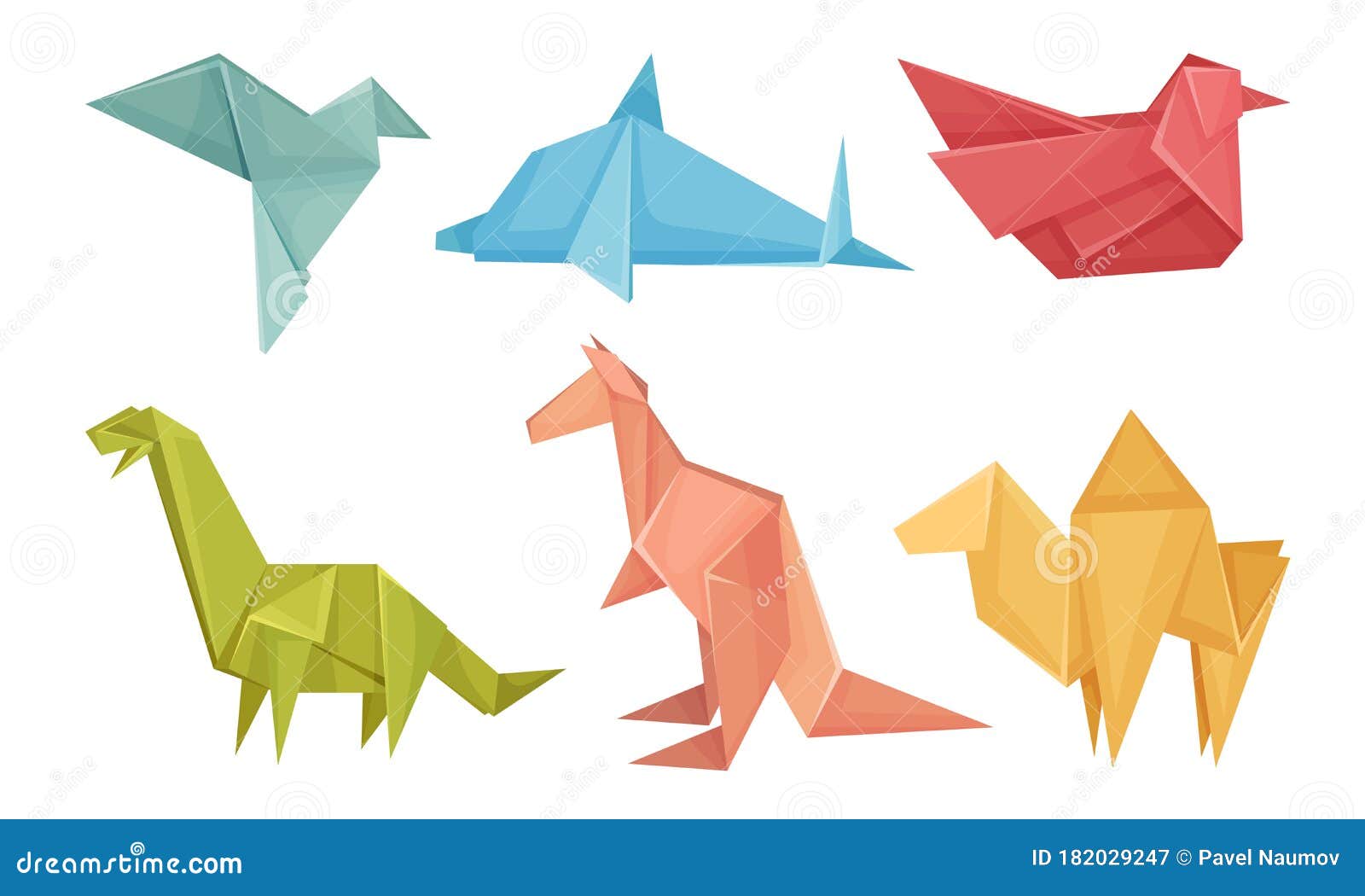 Origami Animals Vector Set. Colorful Art of Paper Folding Stock Vector - Illustration of game, leisure: 182029247 Origami Animals Vector Set. Colorful Art of Paper Folding Stock Vector - Illustration of game, leisure: 182029247