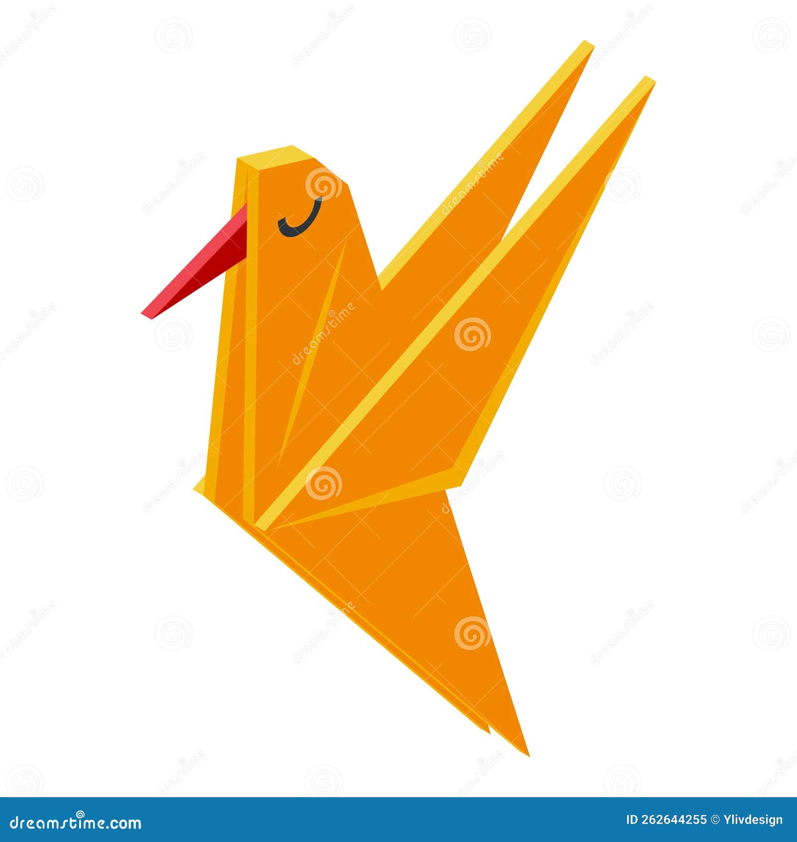 Origami Bird Icon Isometric Vector. Paper Bird Stock Vector