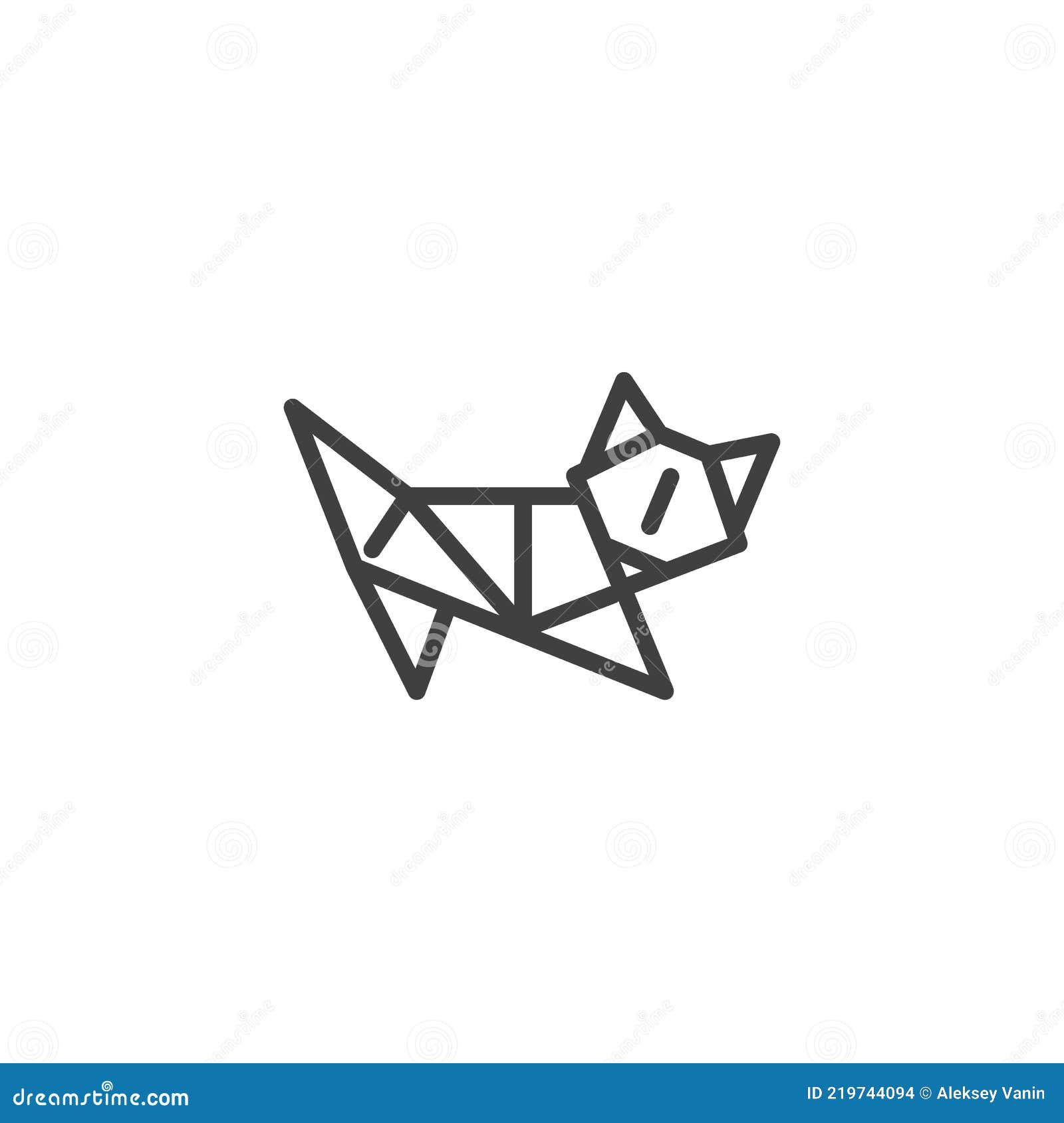 Cat icon vector. Linear style sign for mobile concept and web