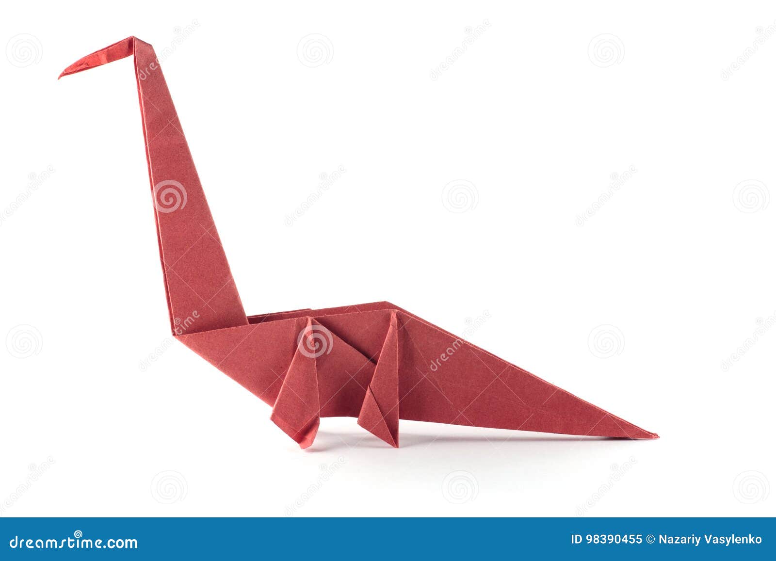 Origami Dinosaur Raptor Isolated on White Background Stock Illustration -  Illustration of japan, animal: 98390455