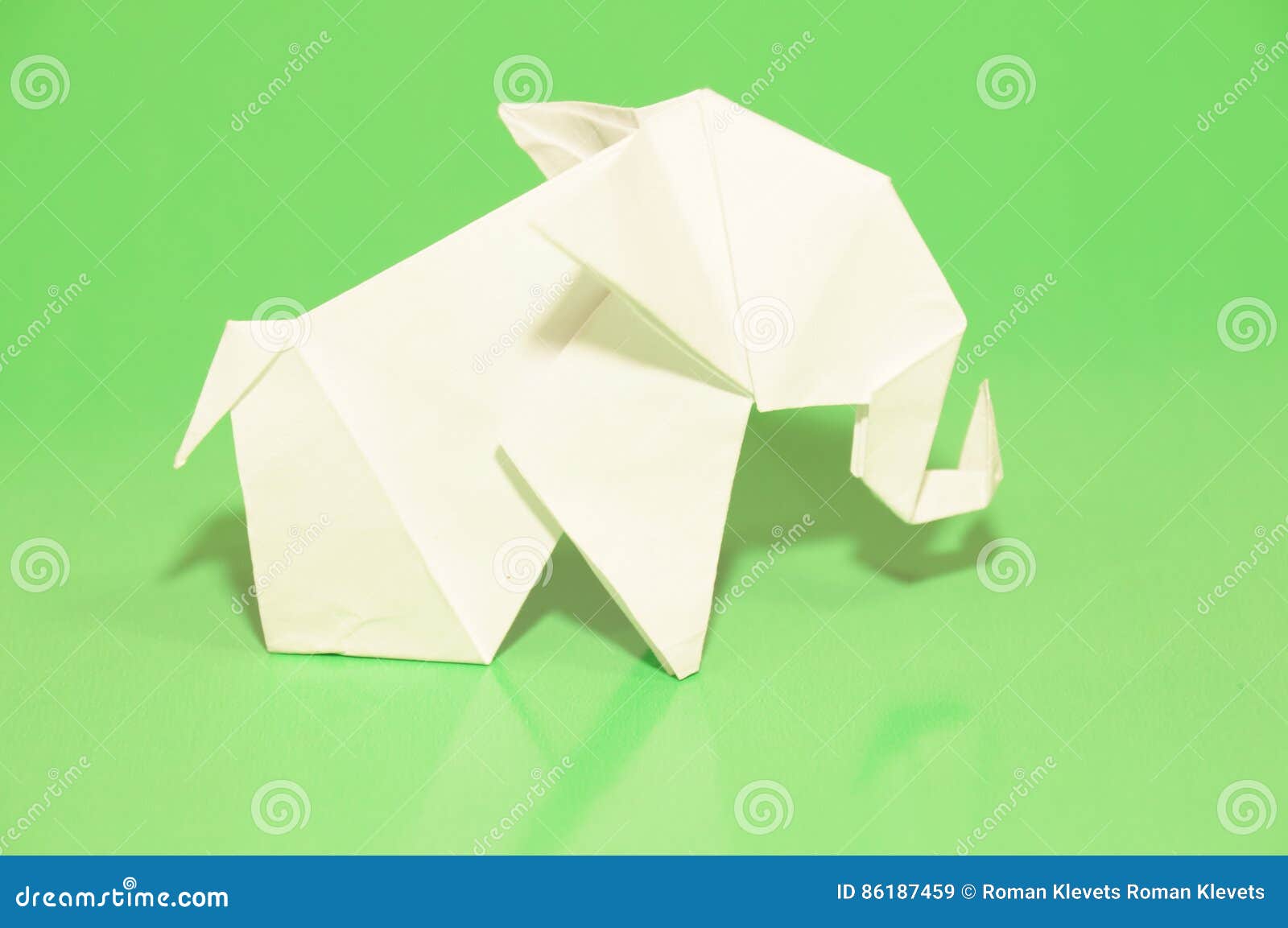 Origami elephant stock image. Image of animal, origami 86187459