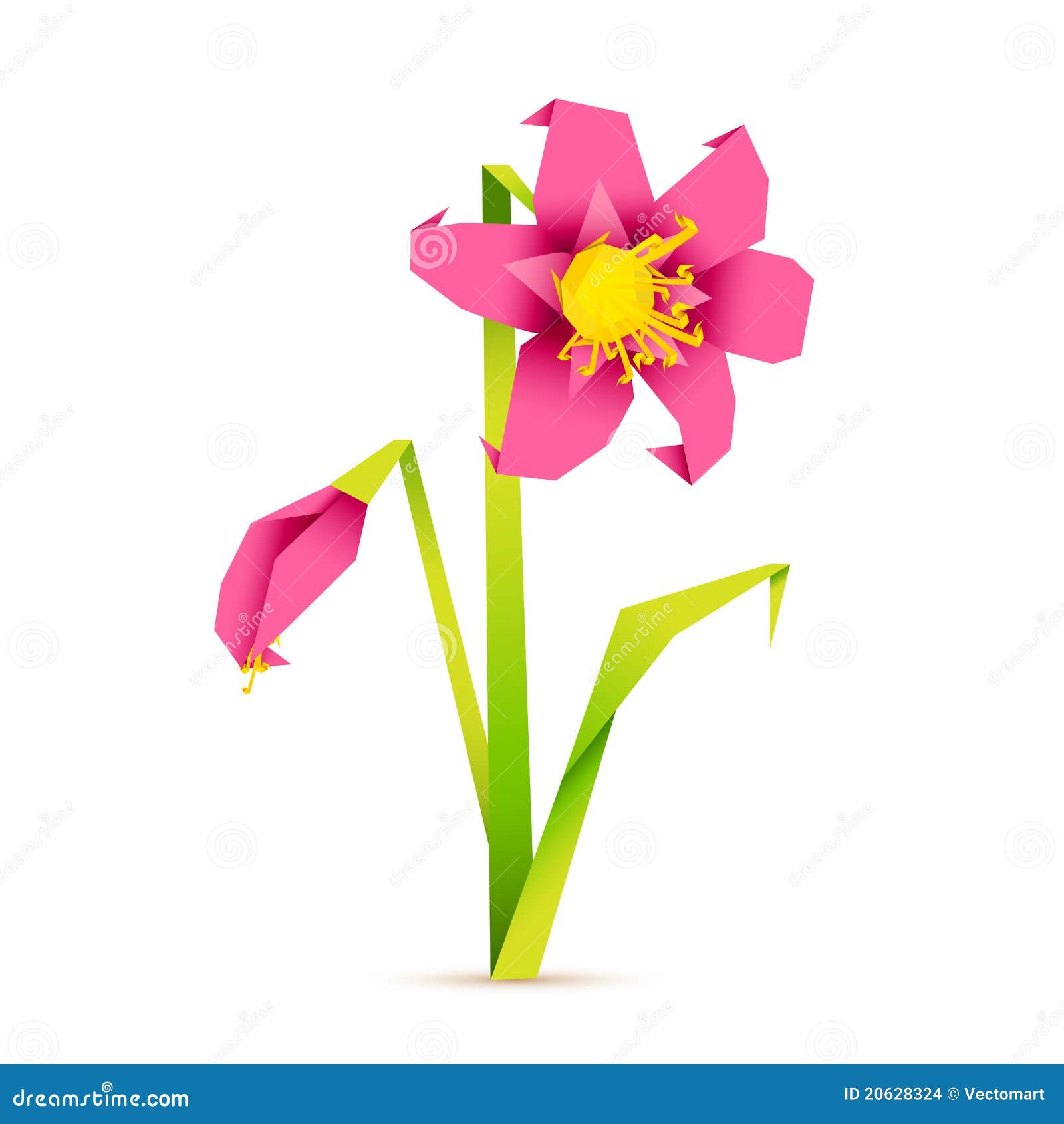 Origami Flower stock vector. Illustration of blossom 20628324