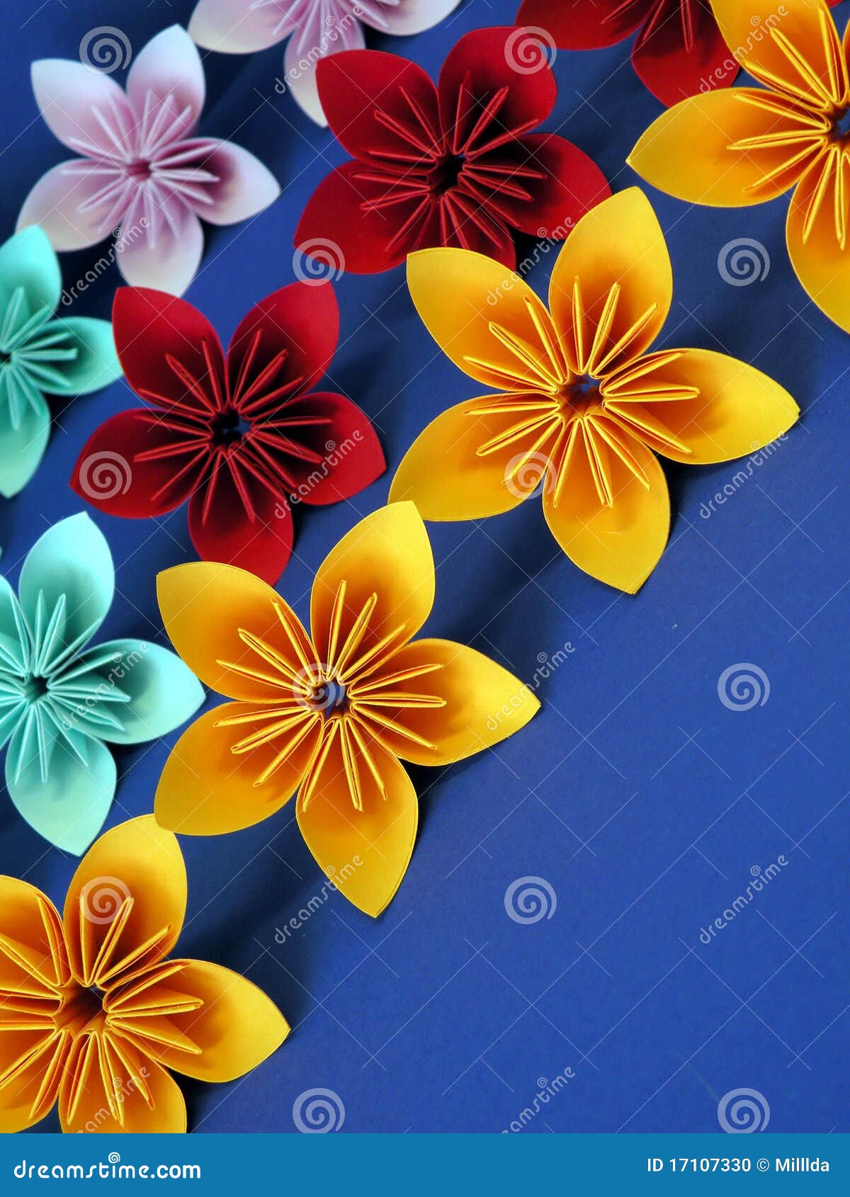 Origami flowers stock photo. Image of nature, paper, japanese 17107330