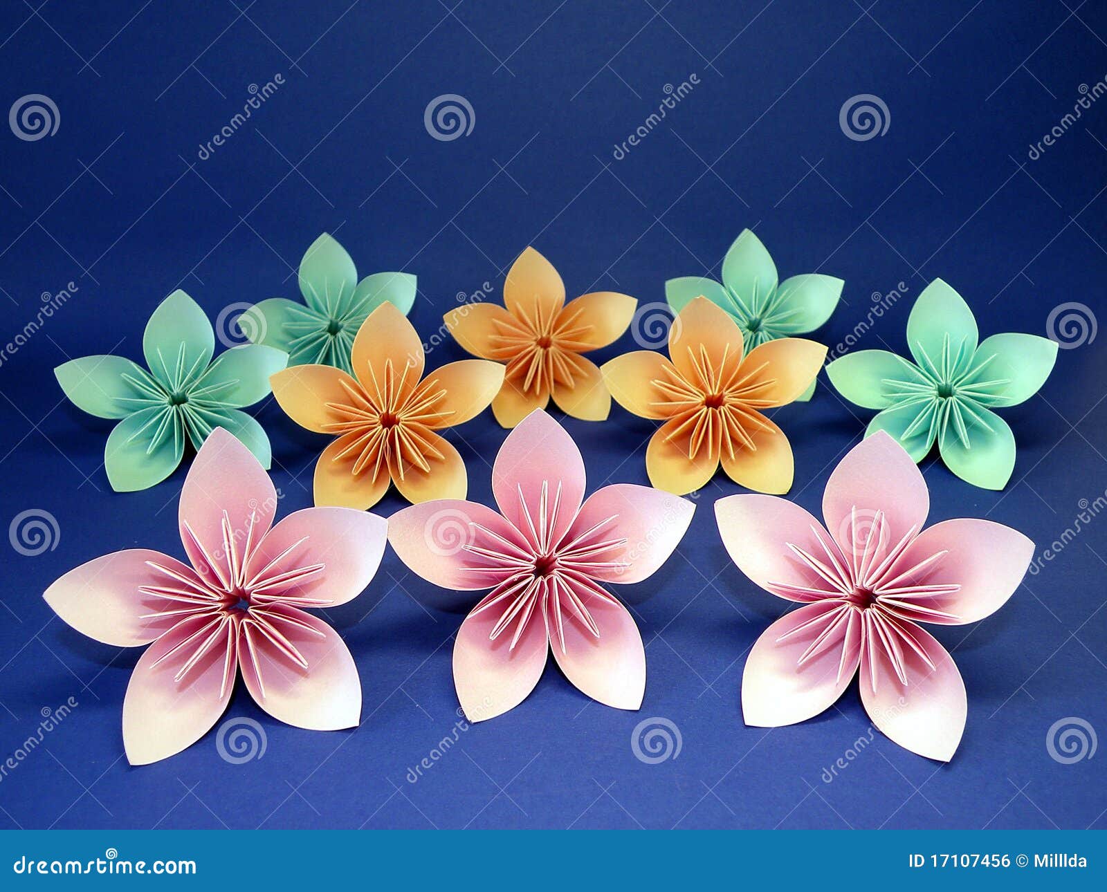 Origami flowers stock photo. Image of decorative, ping 17107456