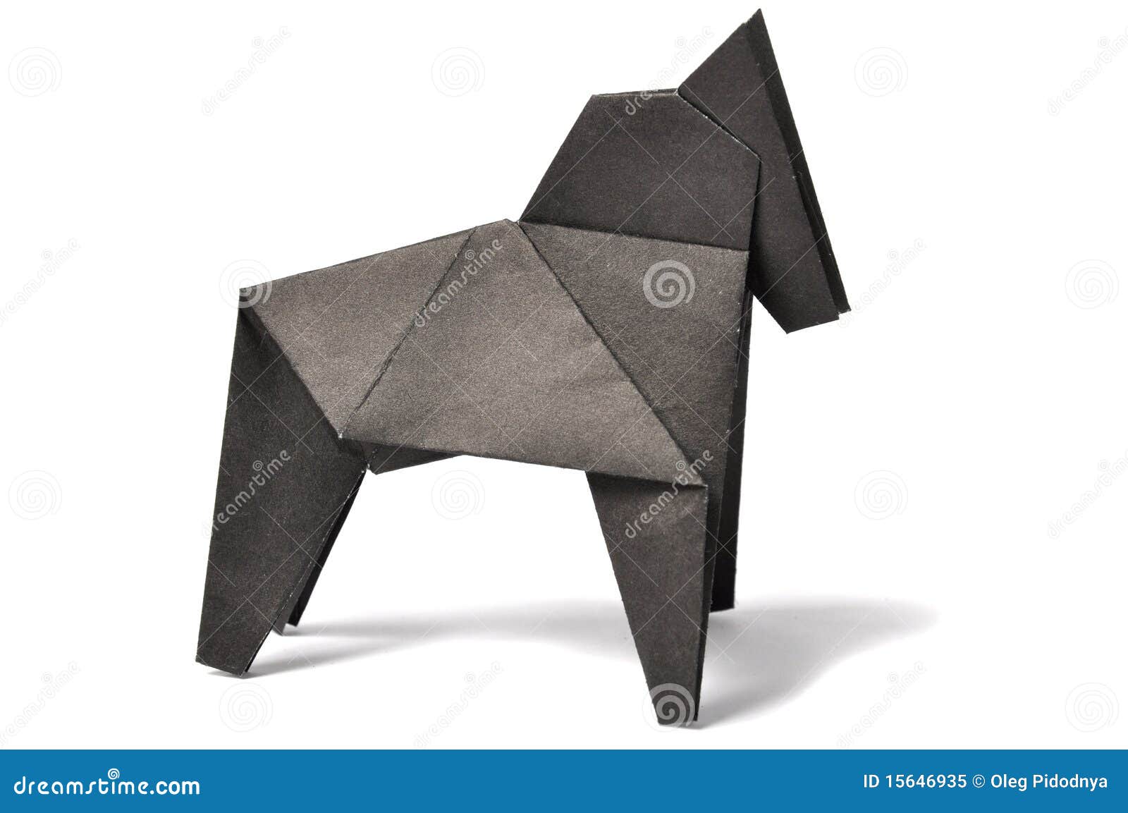 Origami horse over white stock image. Image of hope, background - 15646935