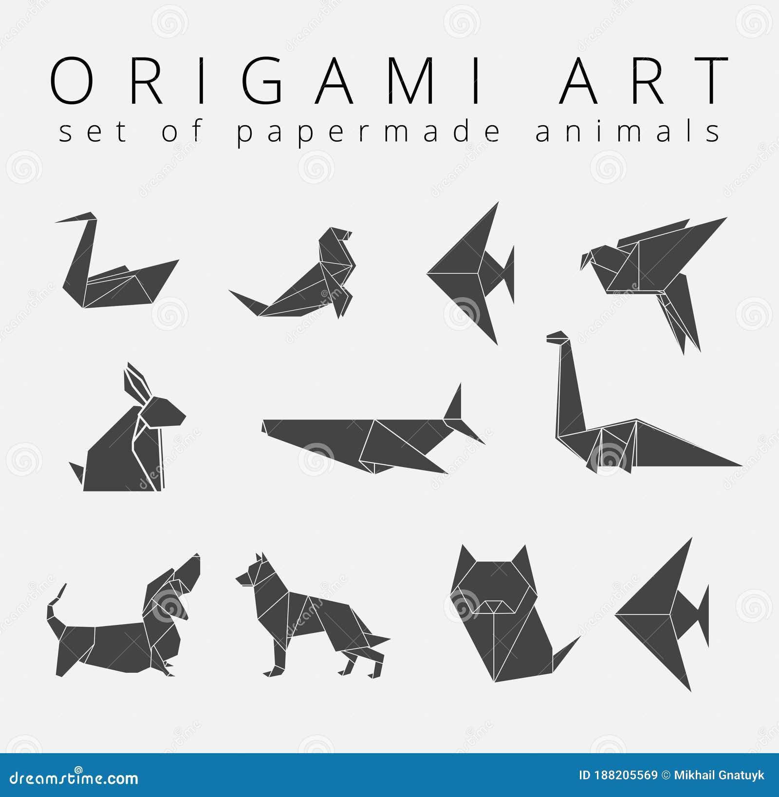 Origami Logo Design Template Inspiration, Vector Illustration, Paper Made  Animal Illustration. Stylized Animal Vector Stock Vector - Illustration of  nature, freedom: 188205569