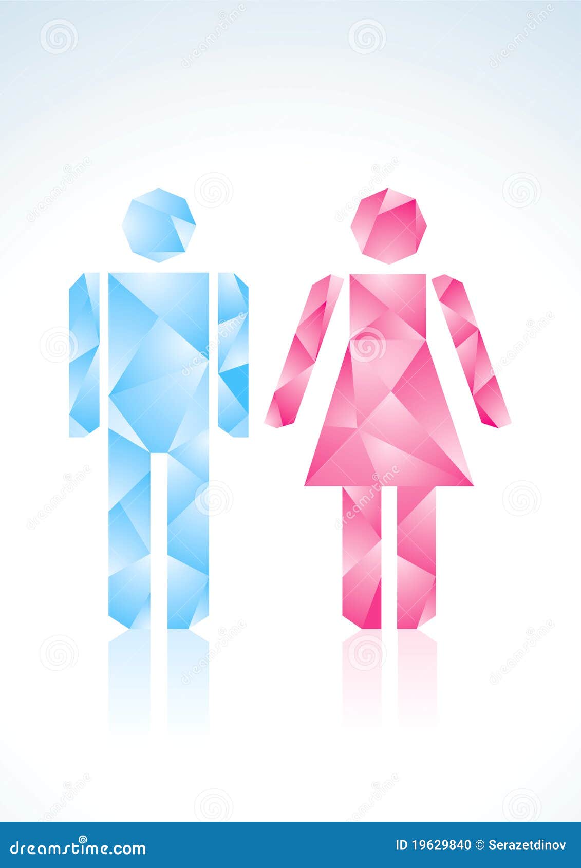 Origami Men And Women Stock Vector Illustration Of Figure