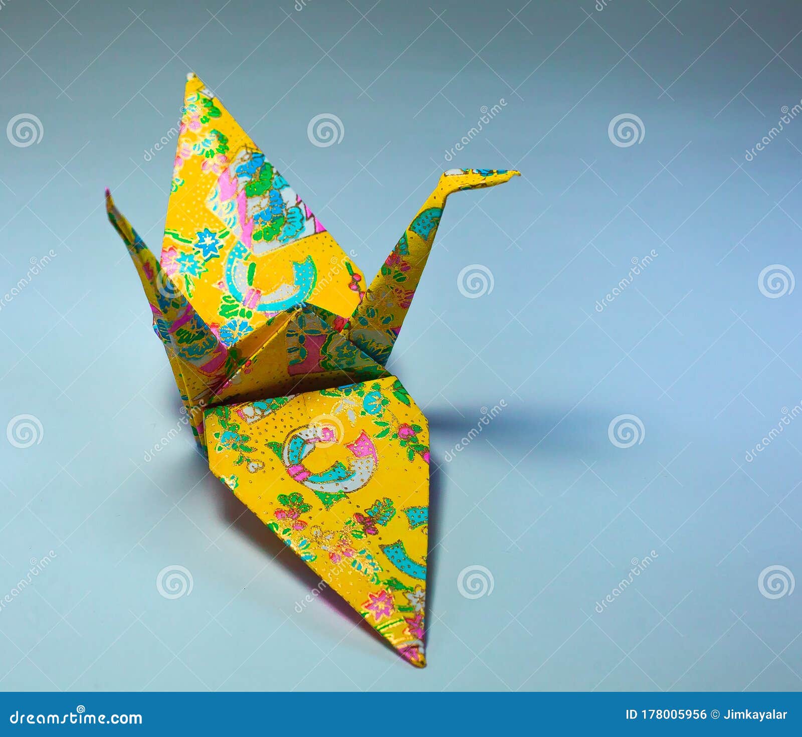 Origami Paper Crane Studio Shot Stock Photo Image of copy, colors