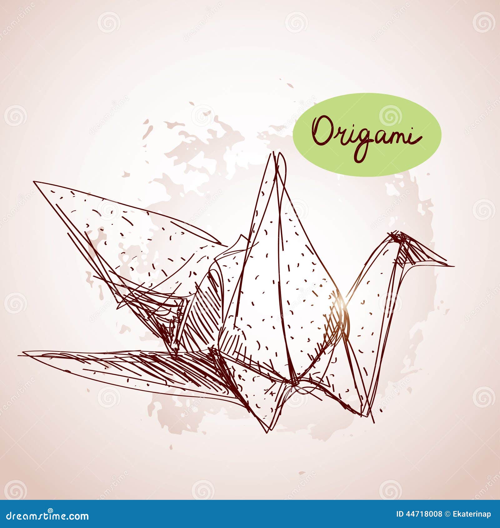 Japanese Origami paper cranes symbol of happiness, luck and longevity Wall  Mural by EkaterinaP