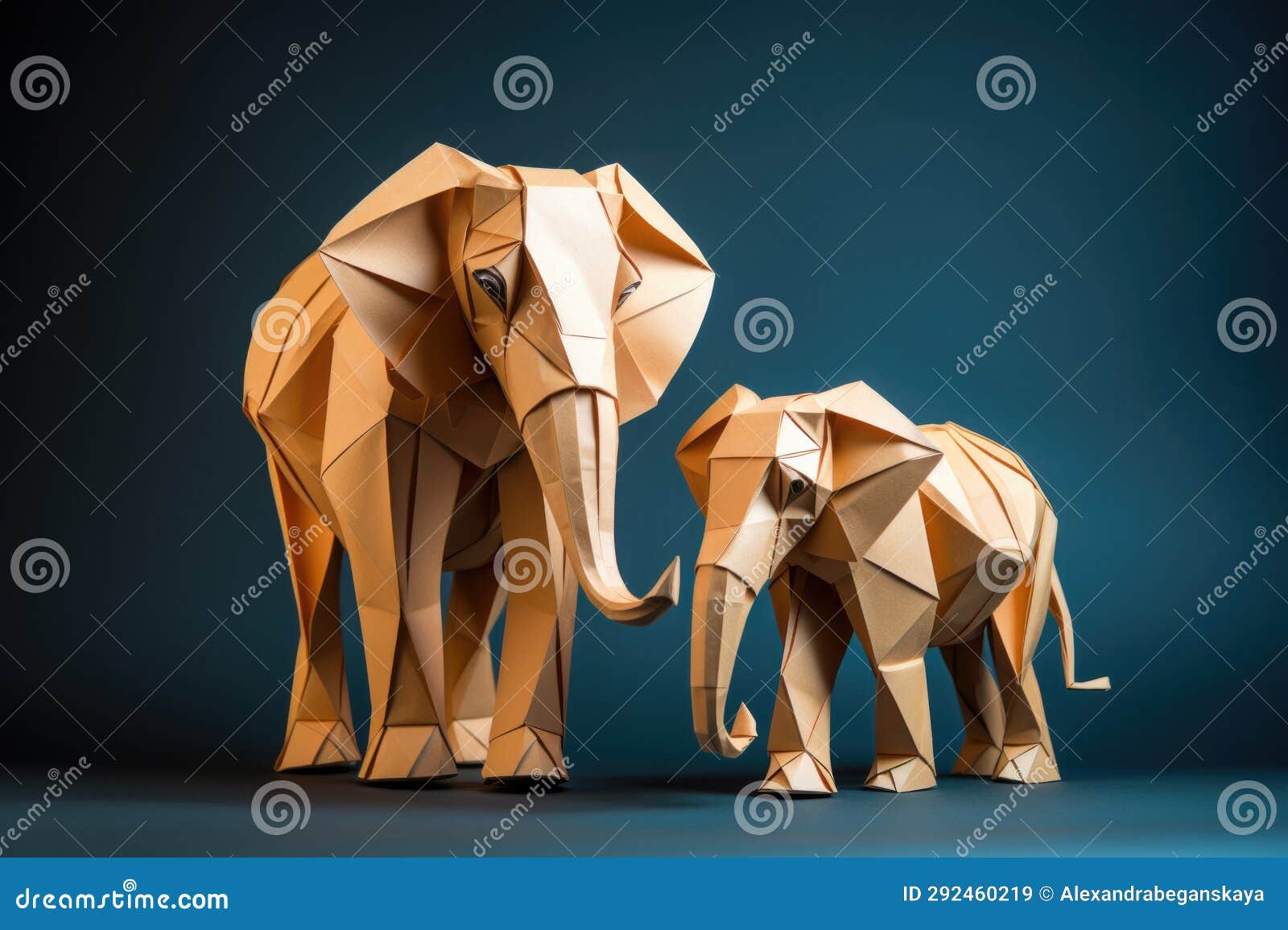 Origami Paper Elephants stock image. Image of bright 292460219
