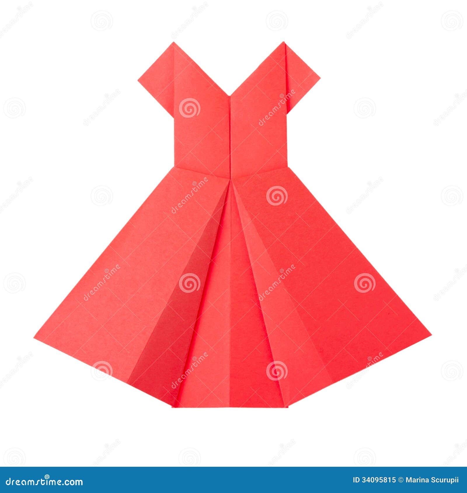 Origami paper red dress stock image. Image of fashion - 34095815