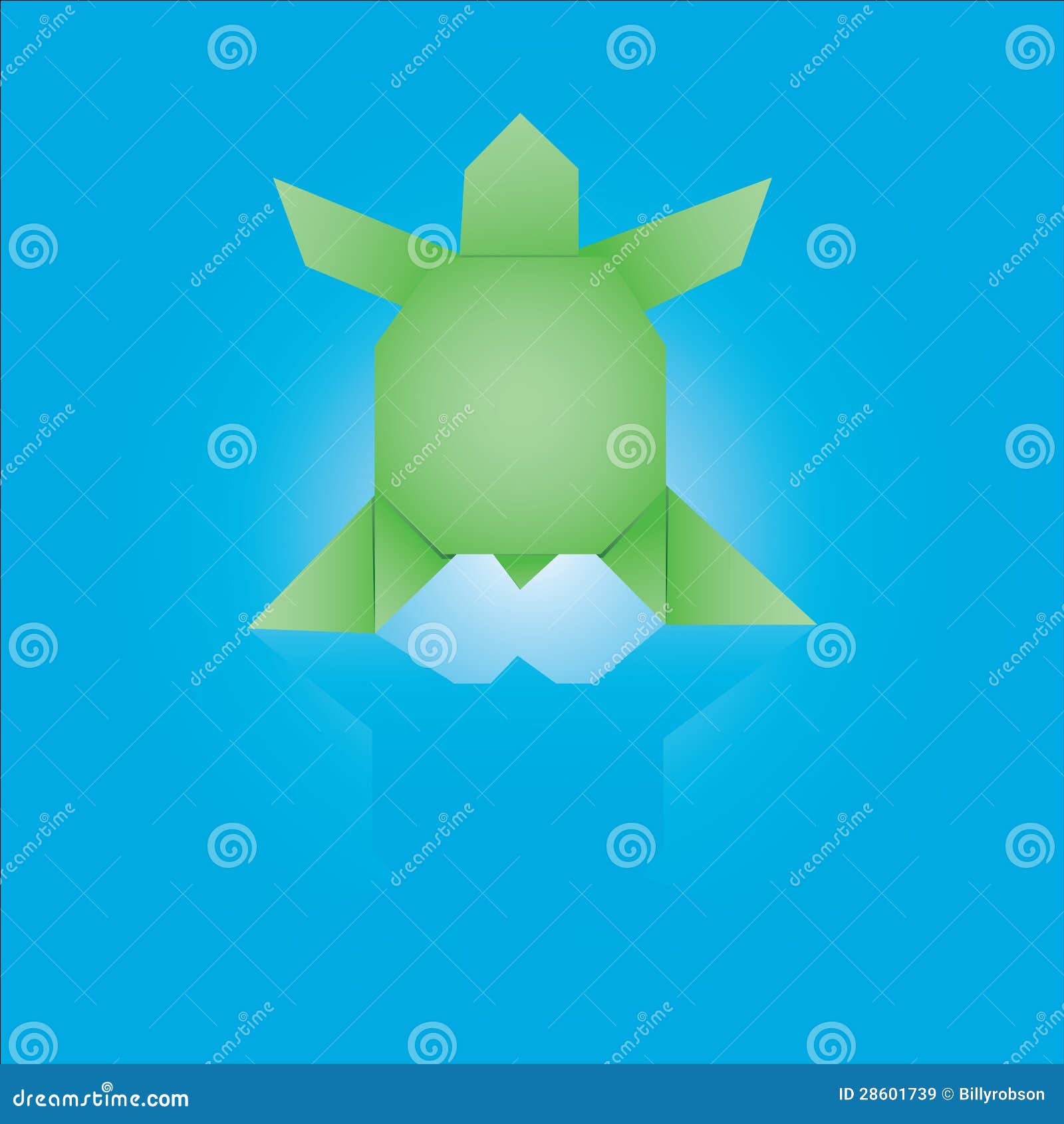 Origami Schildkröte Vektor Abbildung Illustration Von