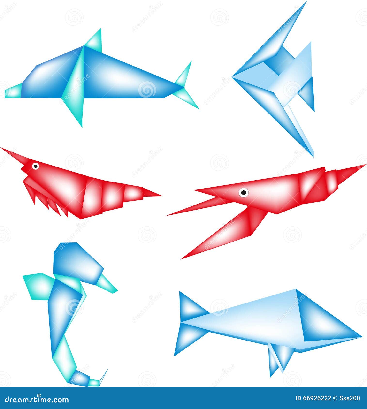Origami sea animals stock vector. Illustration of sheet - 66926222 Origami sea animals stock vector. Illustration of sheet - 66926222