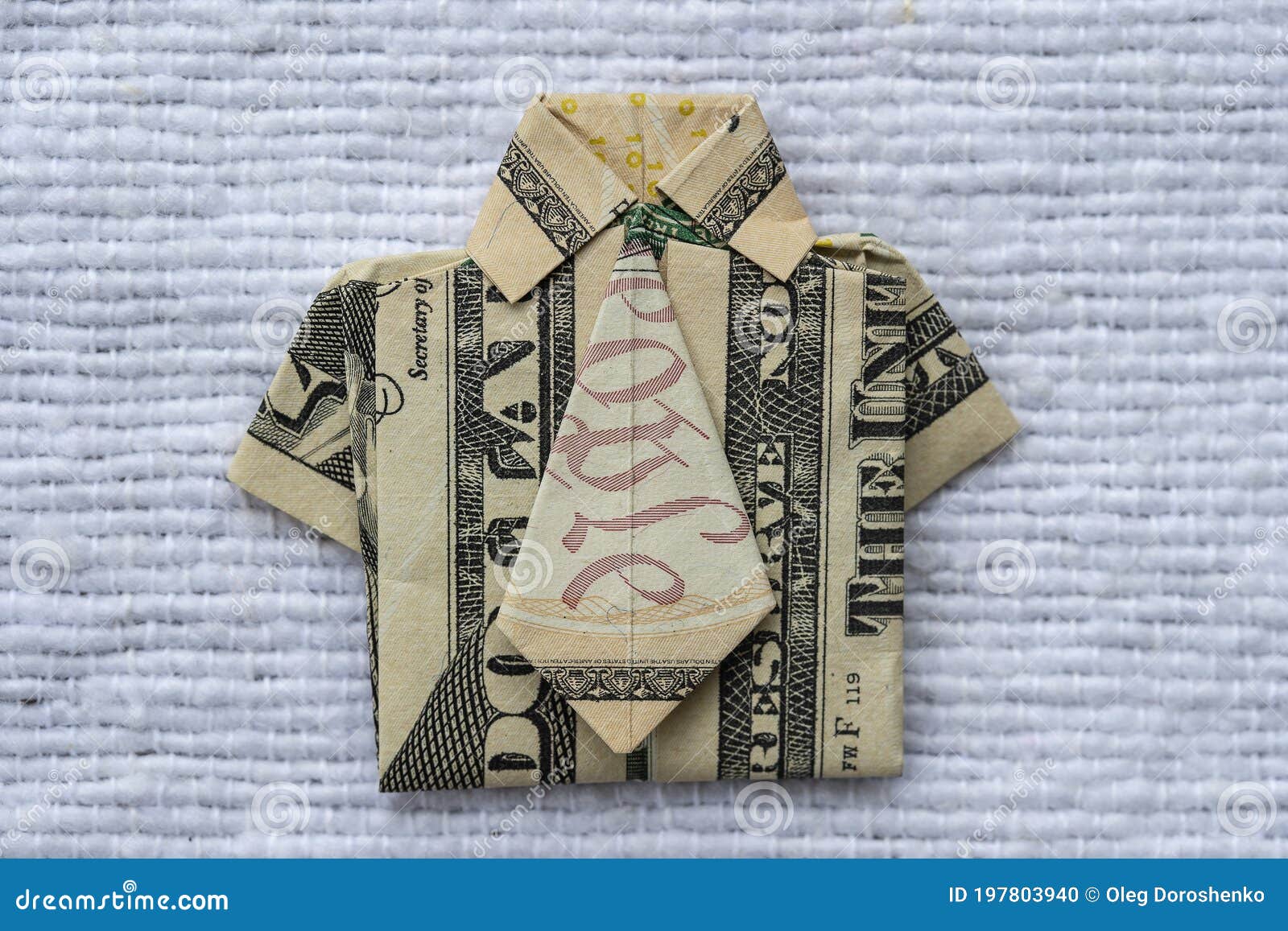 collared shirt dollar bill