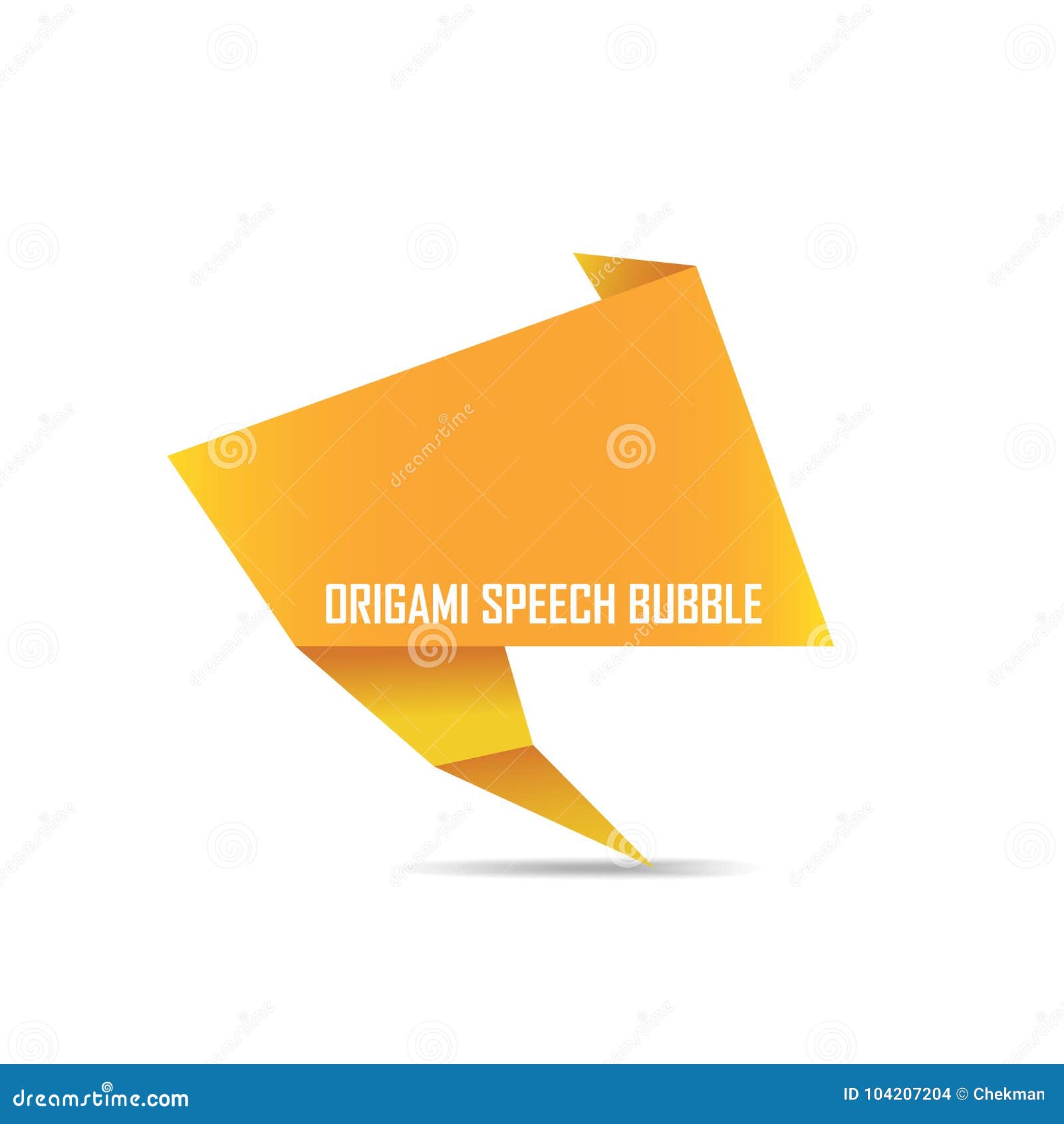 Origami Speech Bubble Vector Illustration Stock Illustration