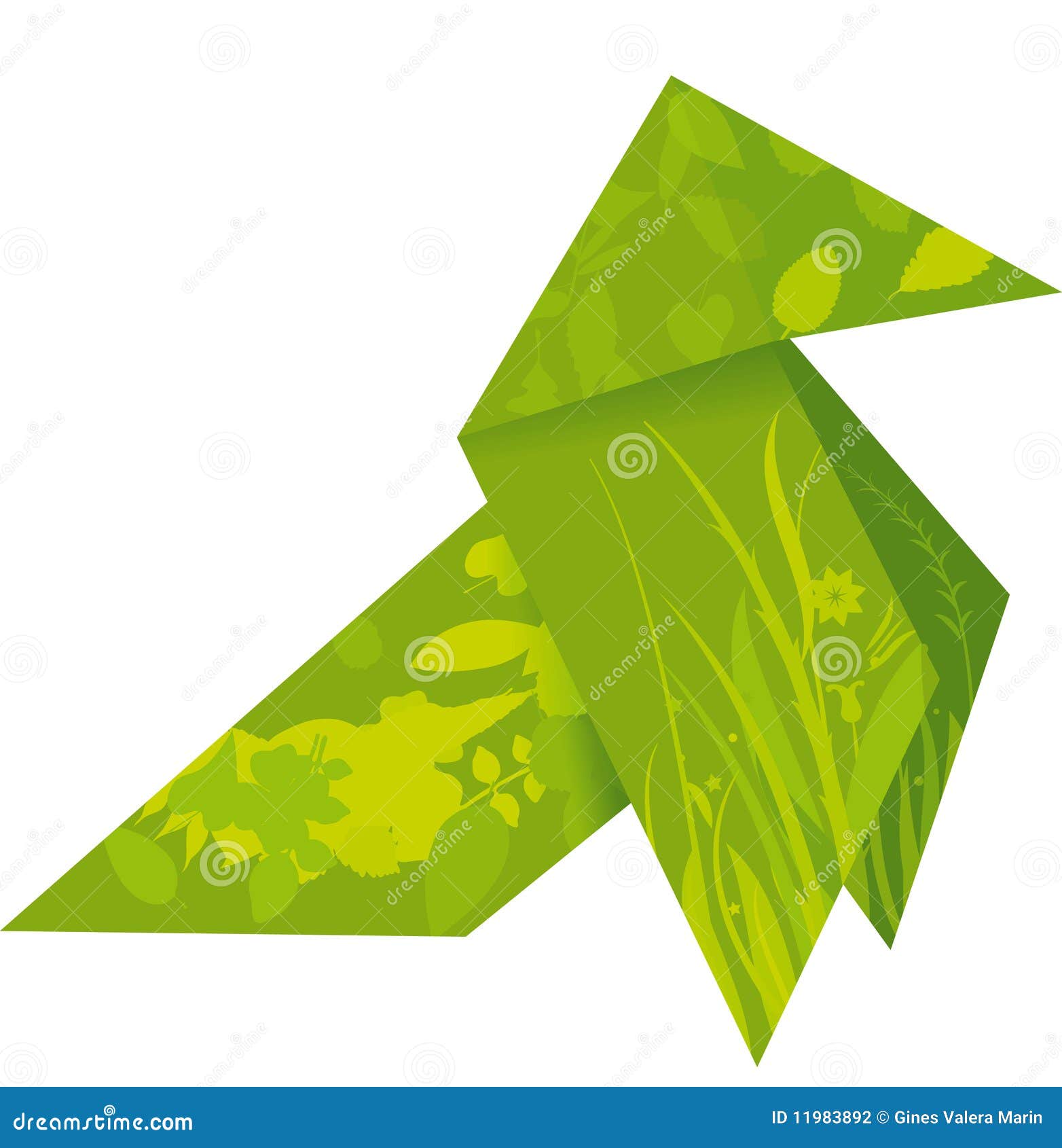 Origami Vogel Vektor Abbildung Illustration Von