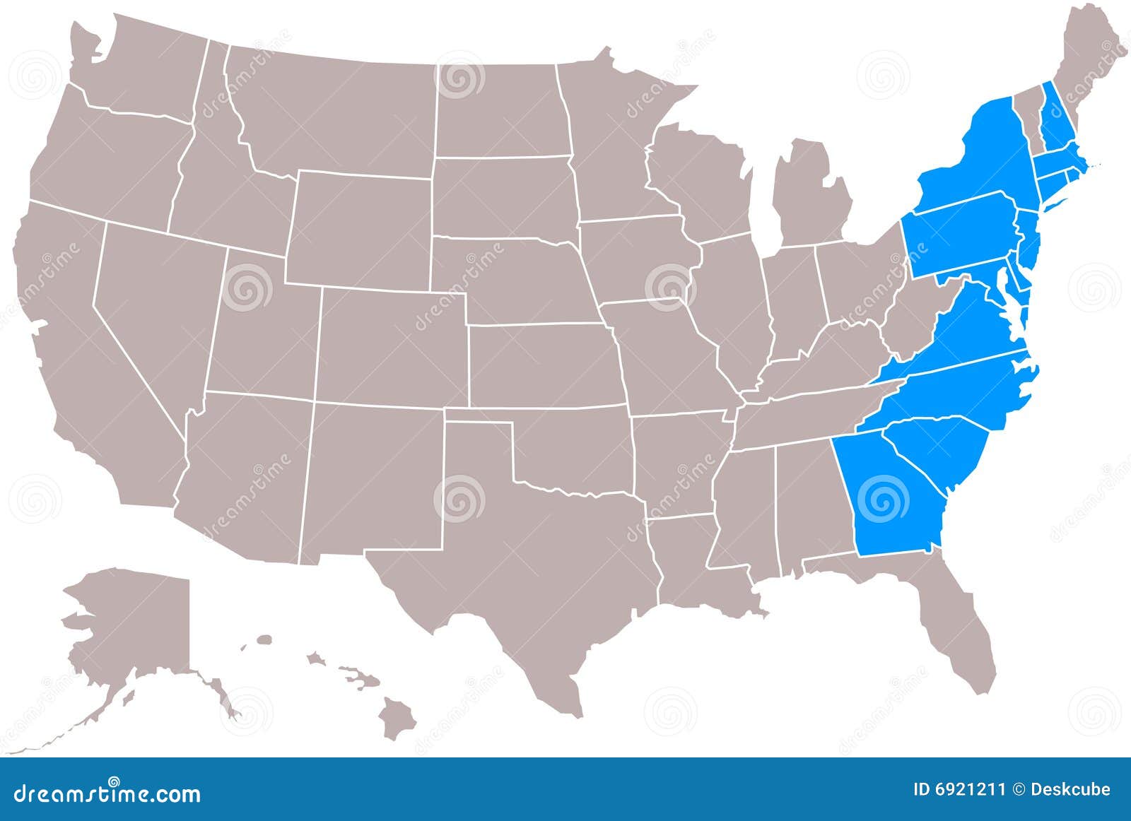 original 13 states map