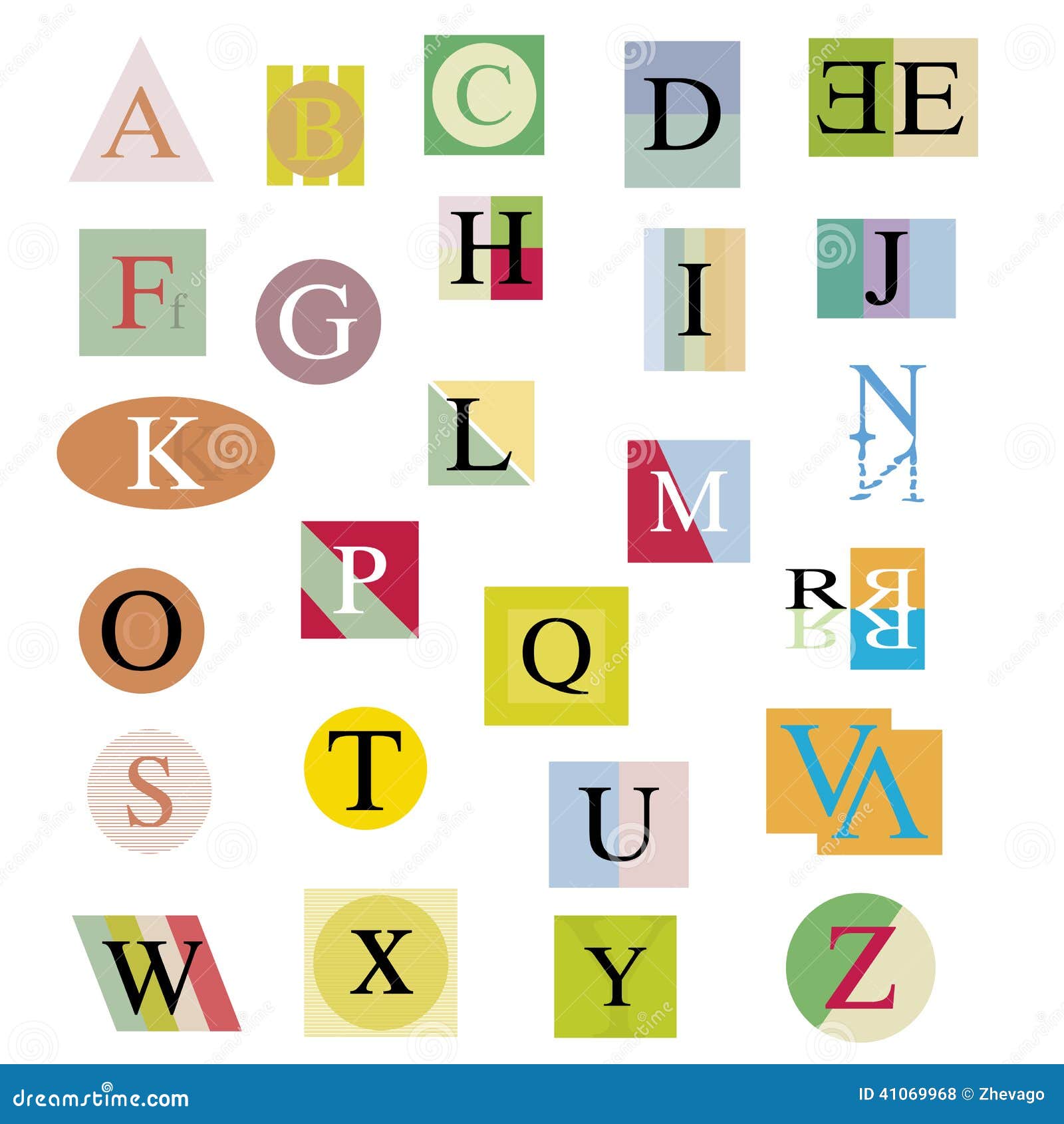 The original alphabet stock vector. Illustration of printing - 41069968
