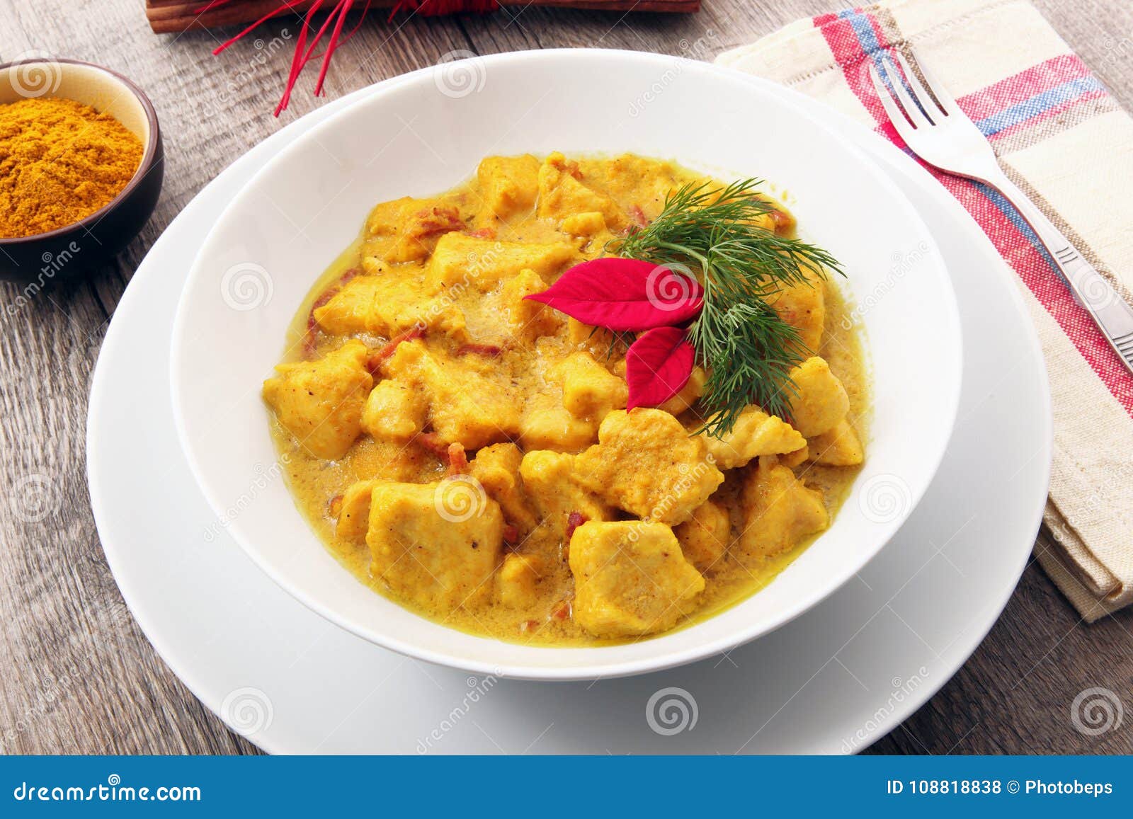 Asian curry Chicken dish stock photo. Image of india - 108818838