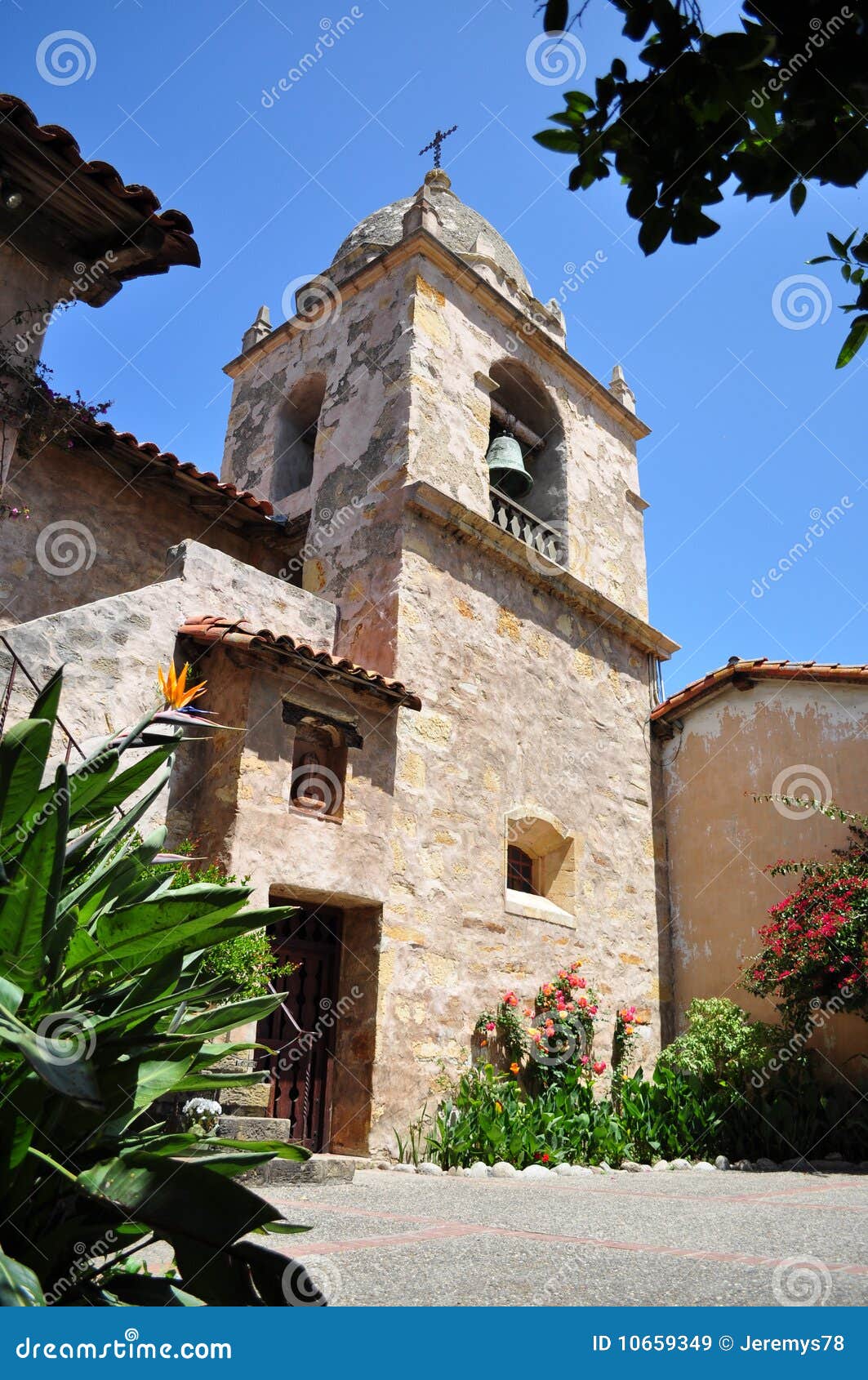 original bell tower at mission san carlos borromeo