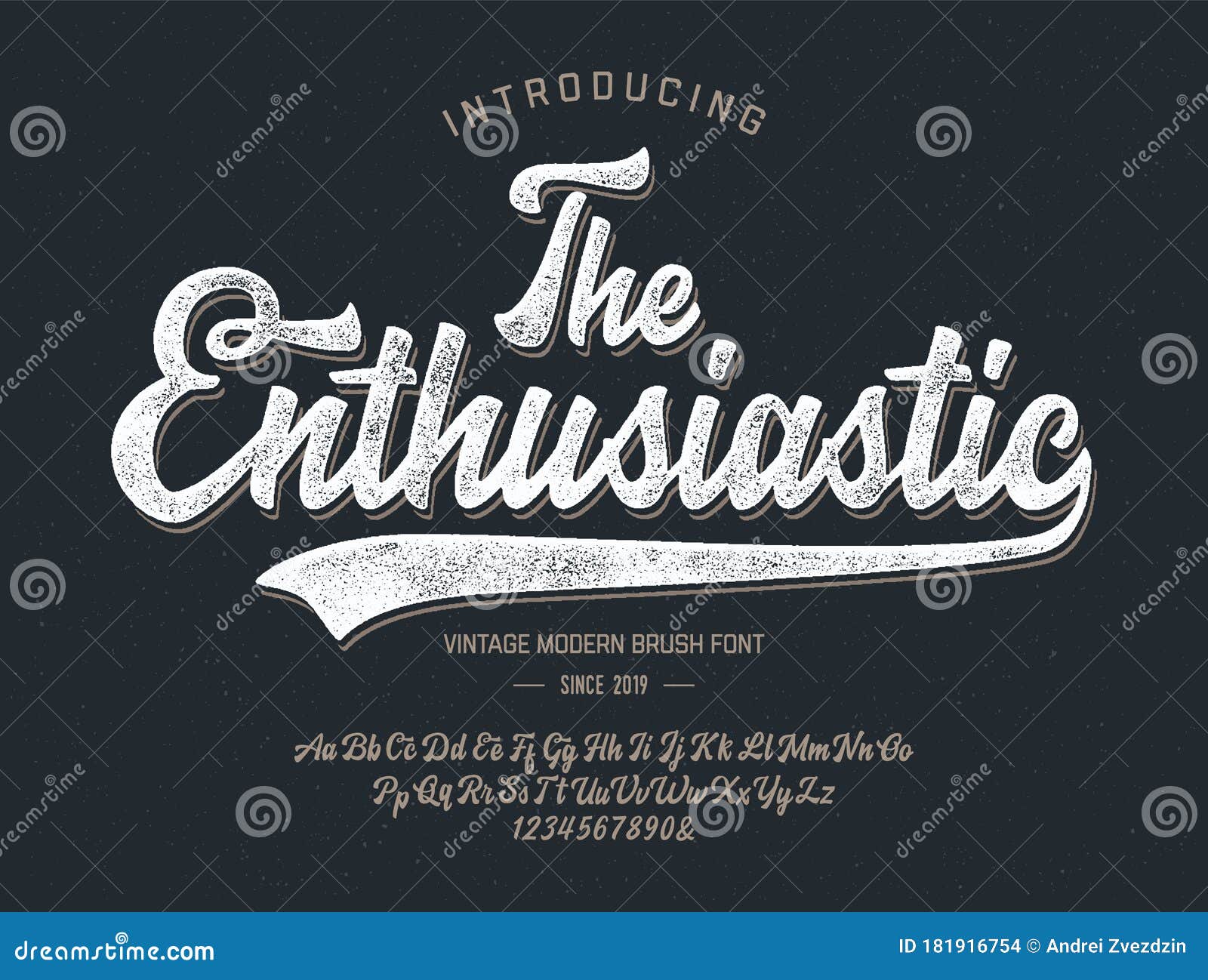 original brush script font. retro typeface. 