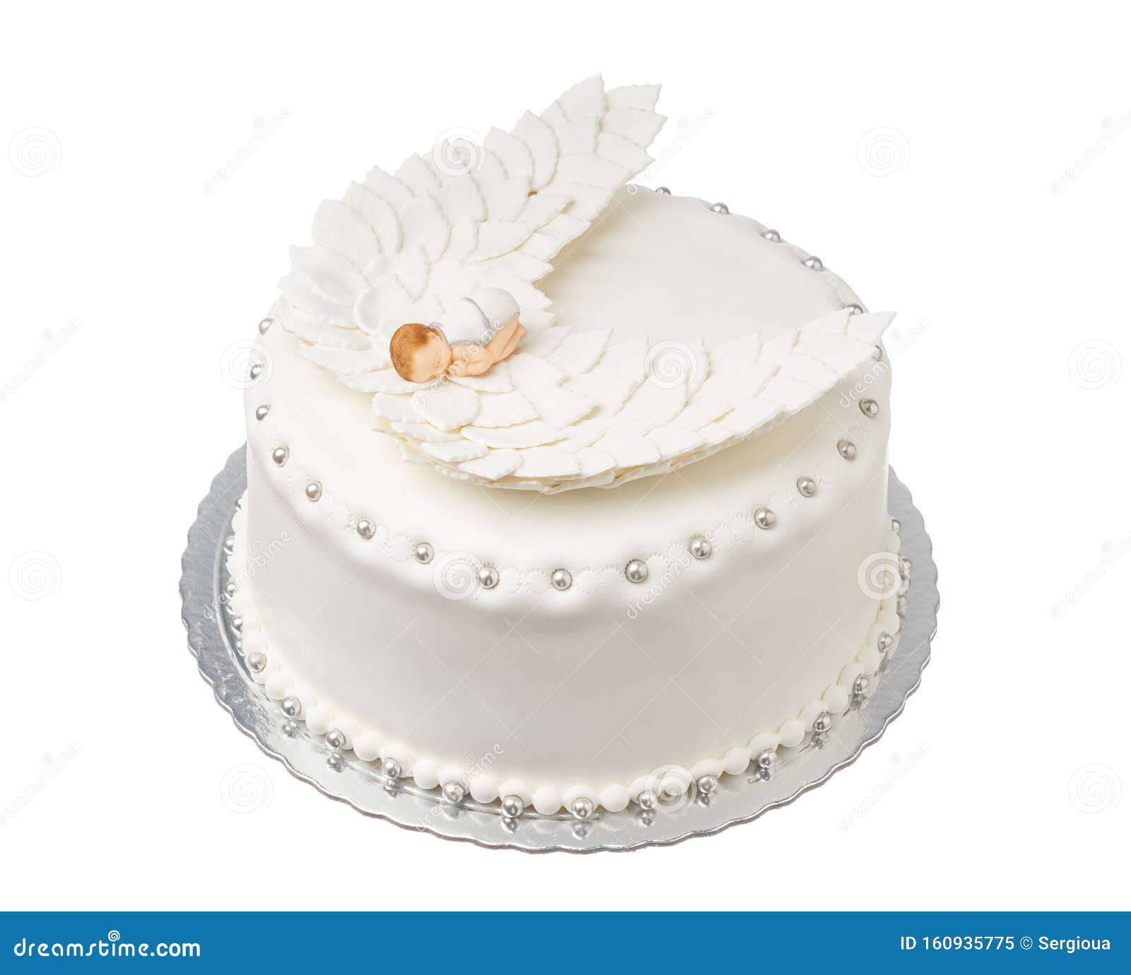 Original Cake for the Baptism of a Girl. Angel with Wings. Stock Image -  Image of decorative, birthday: 160935775